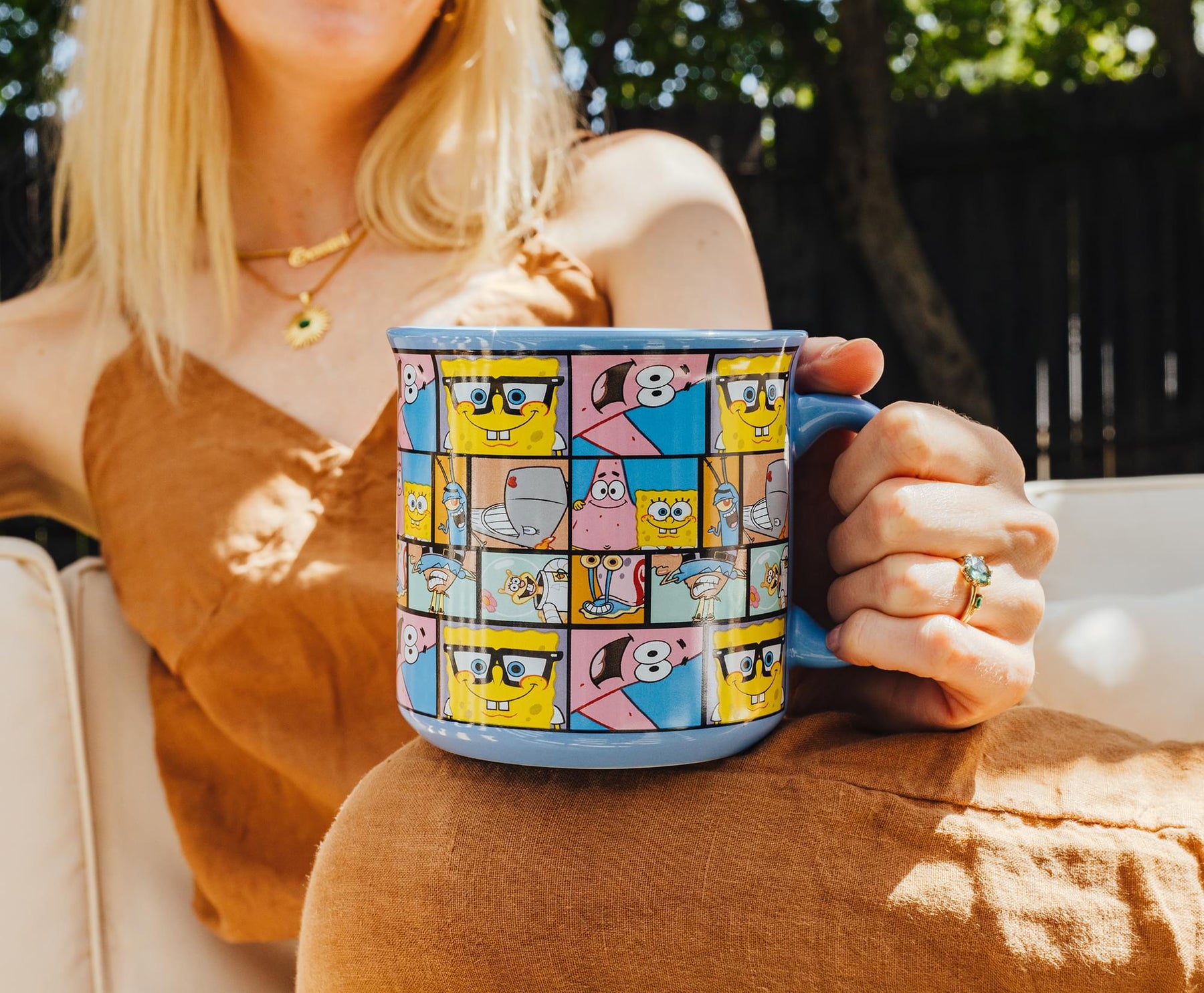 Nickelodeon SpongeBob SquarePants Character Grid 20-Ounce Ceramic Camper Mug