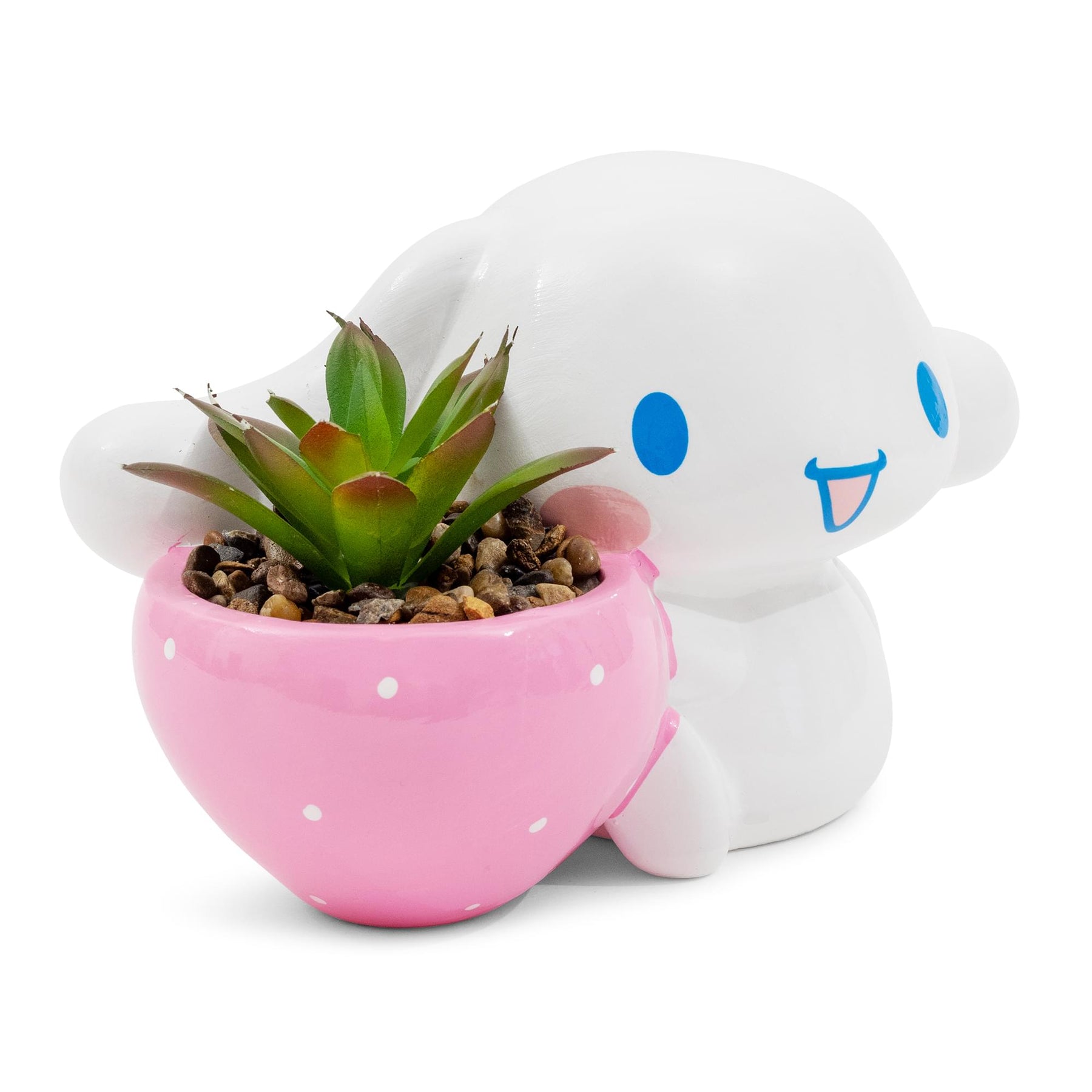 Sanrio Cinnamoroll Strawberry Ceramic Mini Planter With Artificial Succulent