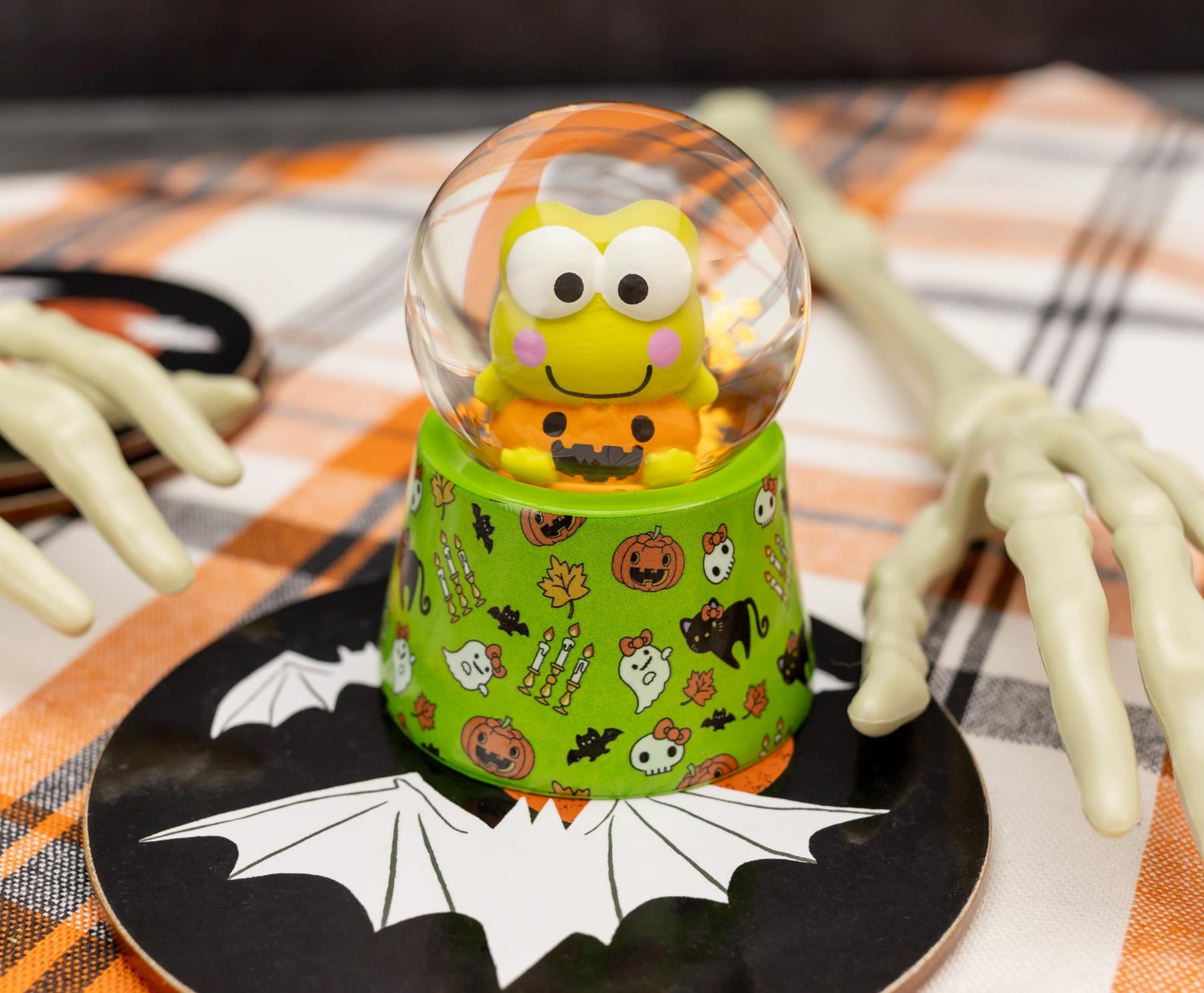 Sanrio Keroppi Halloween Mini Light-Up Snow Globe | 3 Inches Tall