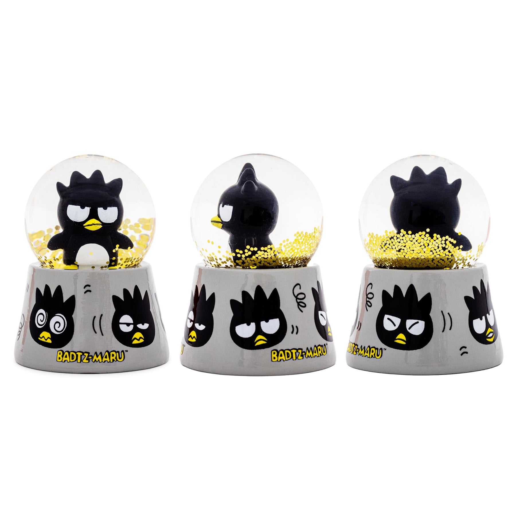 Sanrio Badtz-Maru Mini Light-Up Snow Globe | 3 Inches Tall