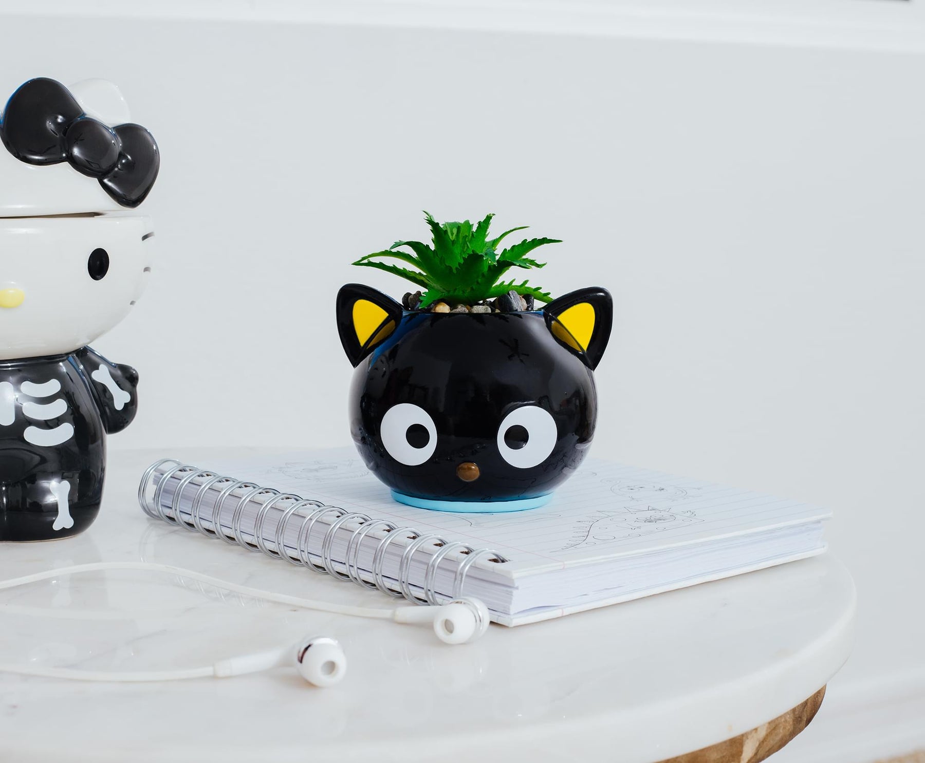 Sanrio Chococat 3-Inch Ceramic Mini Planter With Artificial Succulent