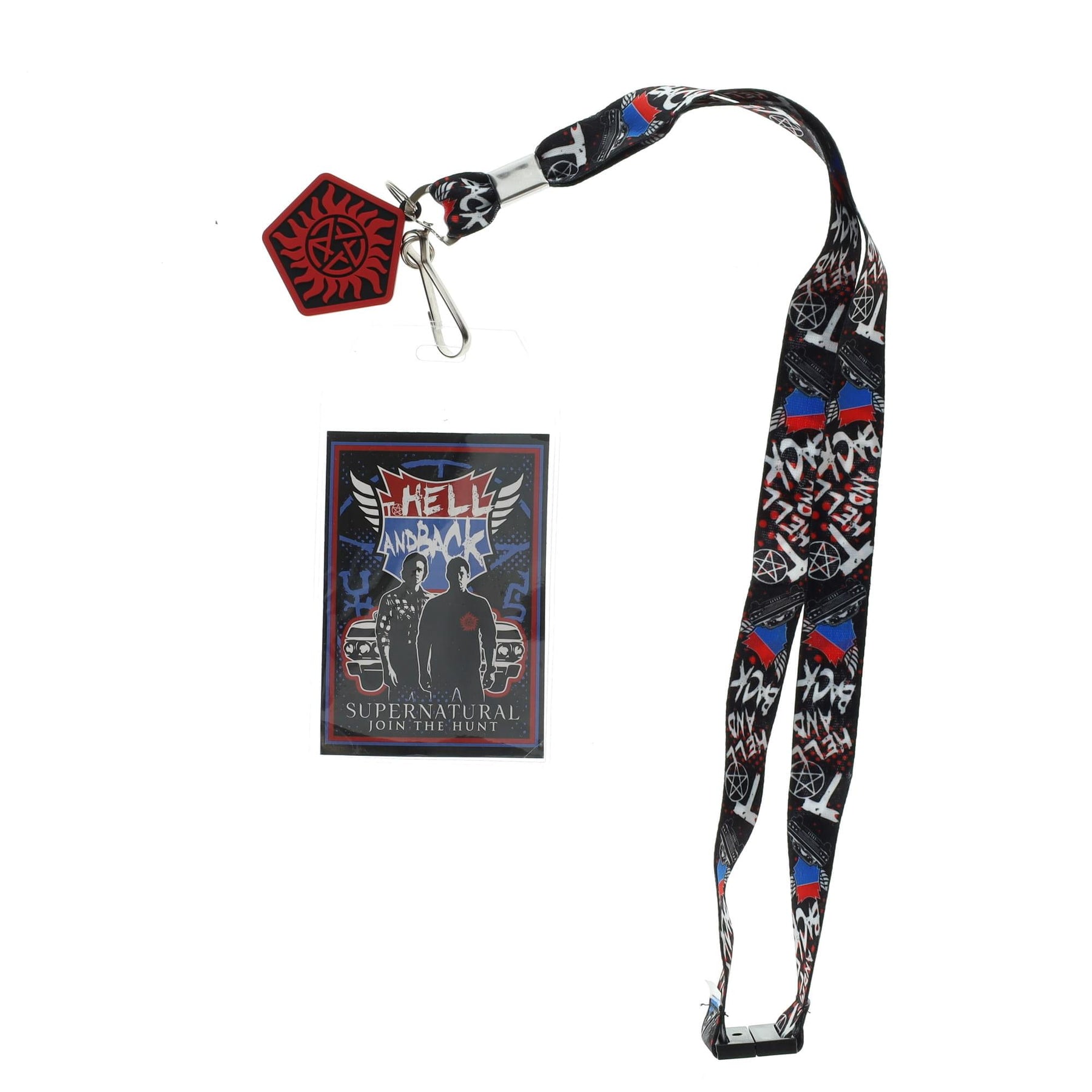 Supernatural "Hell and Back" Lanyard With Badge Holder and Anti-Possession Charm