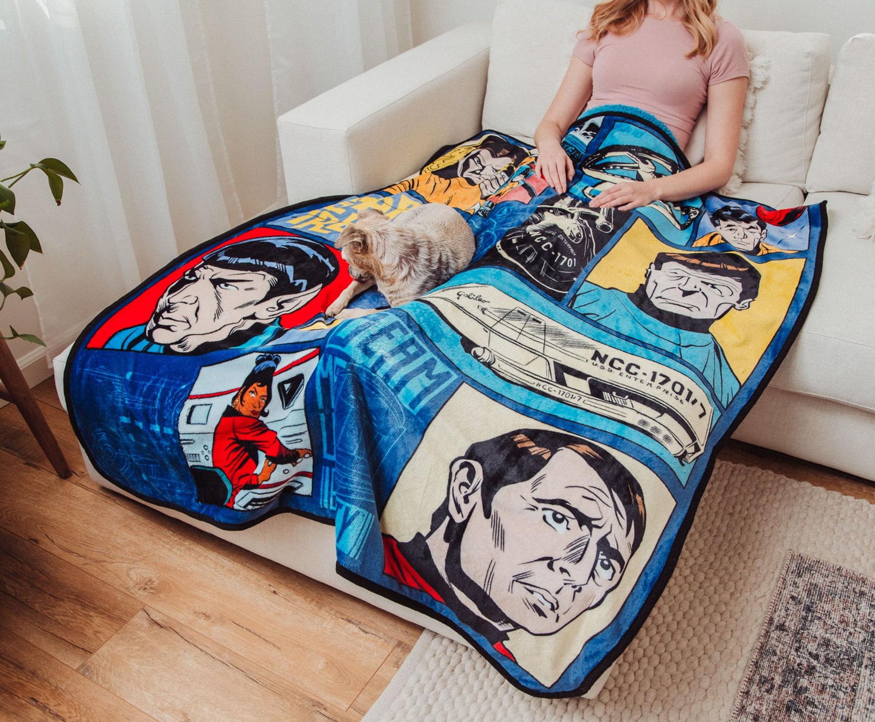 Star Trek: The Animated Series Comic Panel Throw Blanket | 50 x 60 Inches