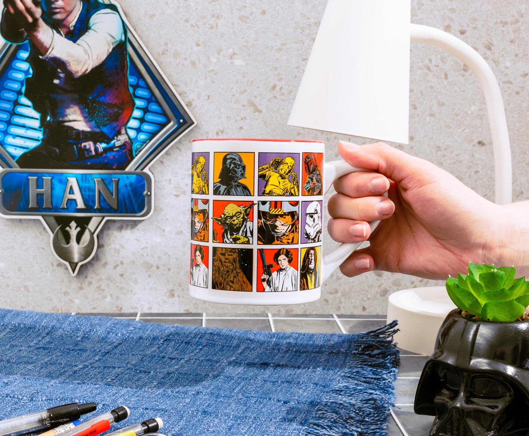 Star Wars: A New Hope Episode 4 Character Grid Ceramic Mug | Holds 14 Ounces