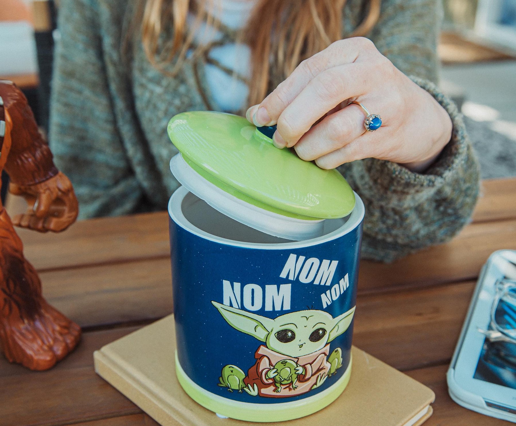 Star Wars: The Mandalorian Grogu "Nom Nom Nom" Frogs Ceramic Cookie Jar