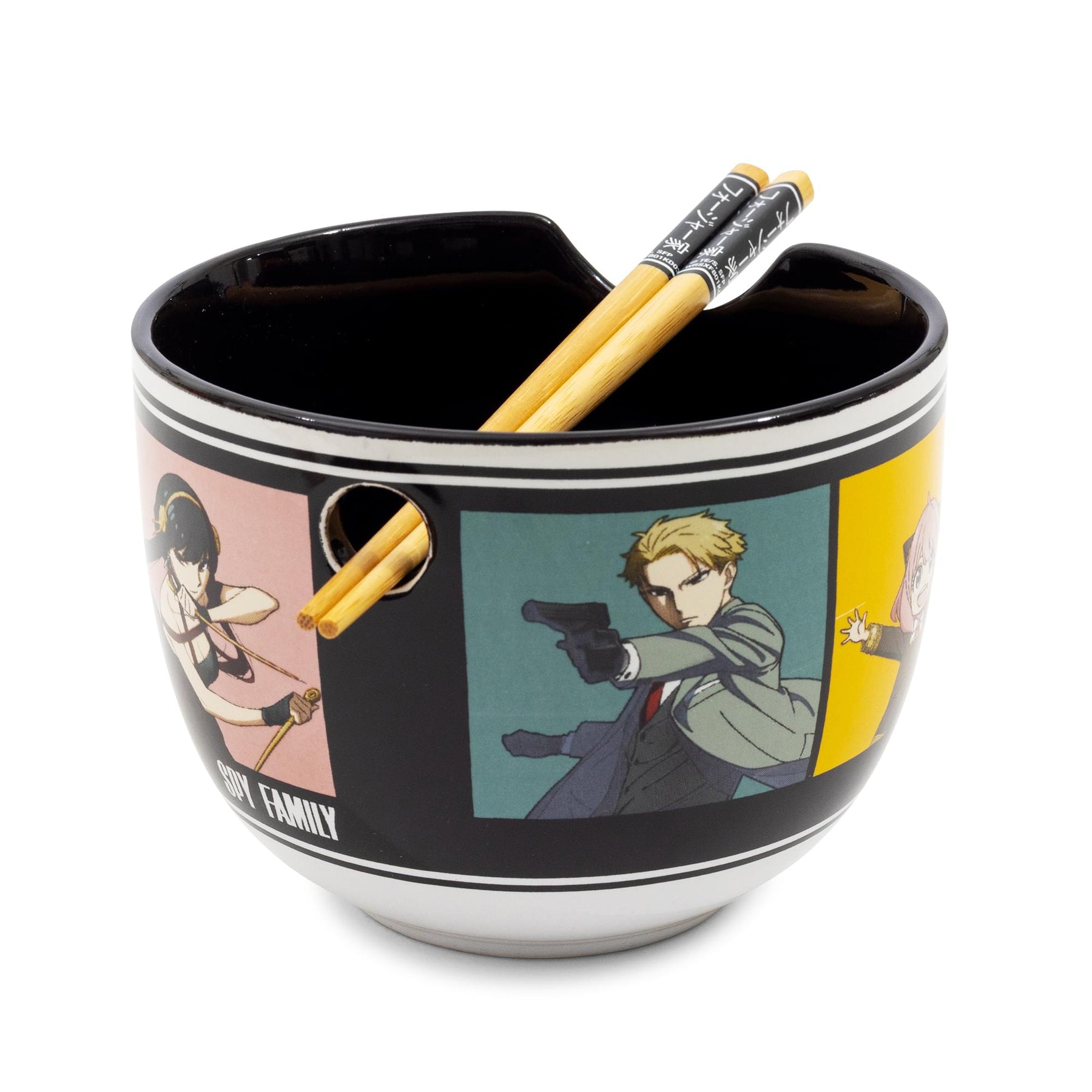 Spy x Family Character Grid 20-Ounce Ramen Bowl and Chopstick Set