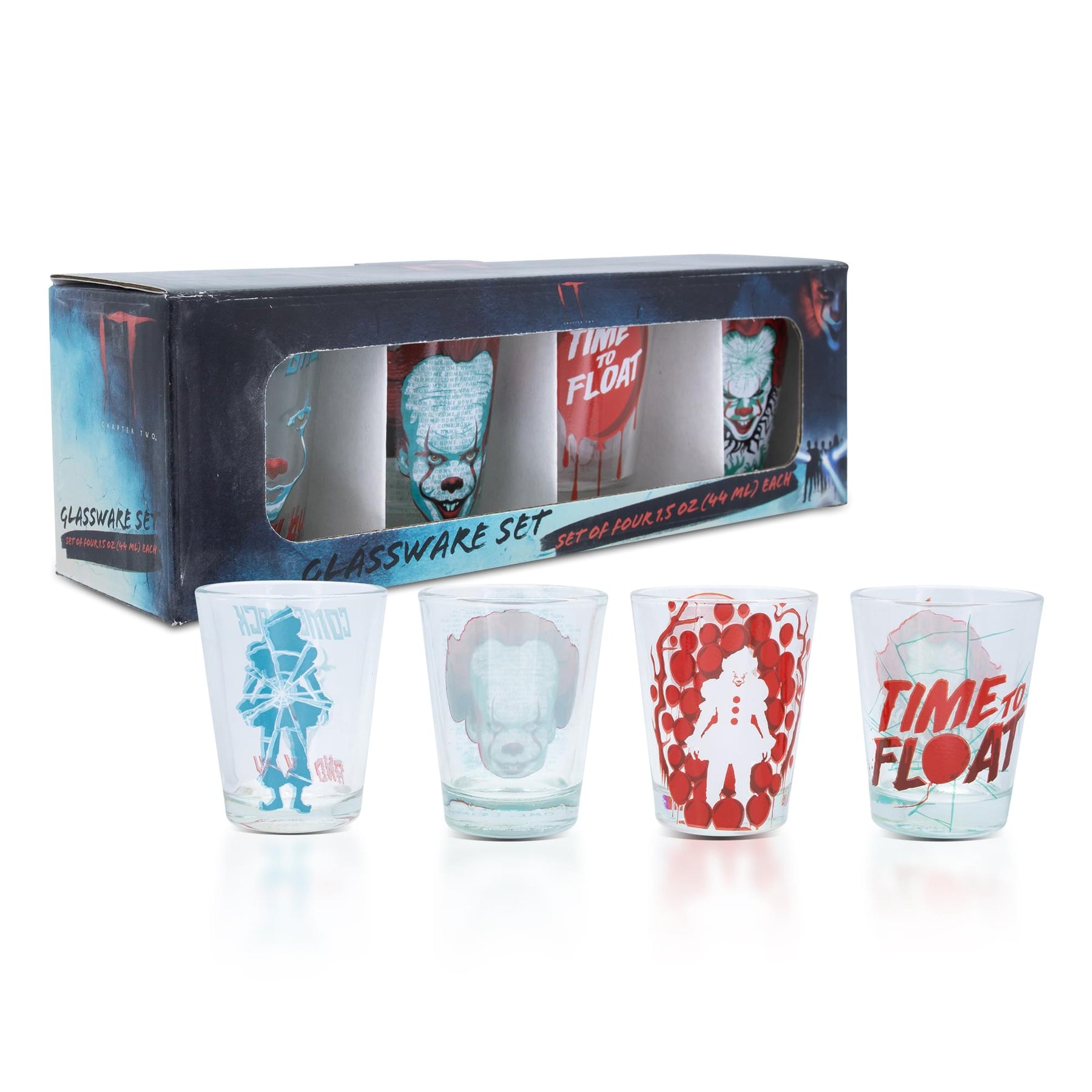 IT Pennywise 2-Ounce Mini Shot Glasses | Set of 4