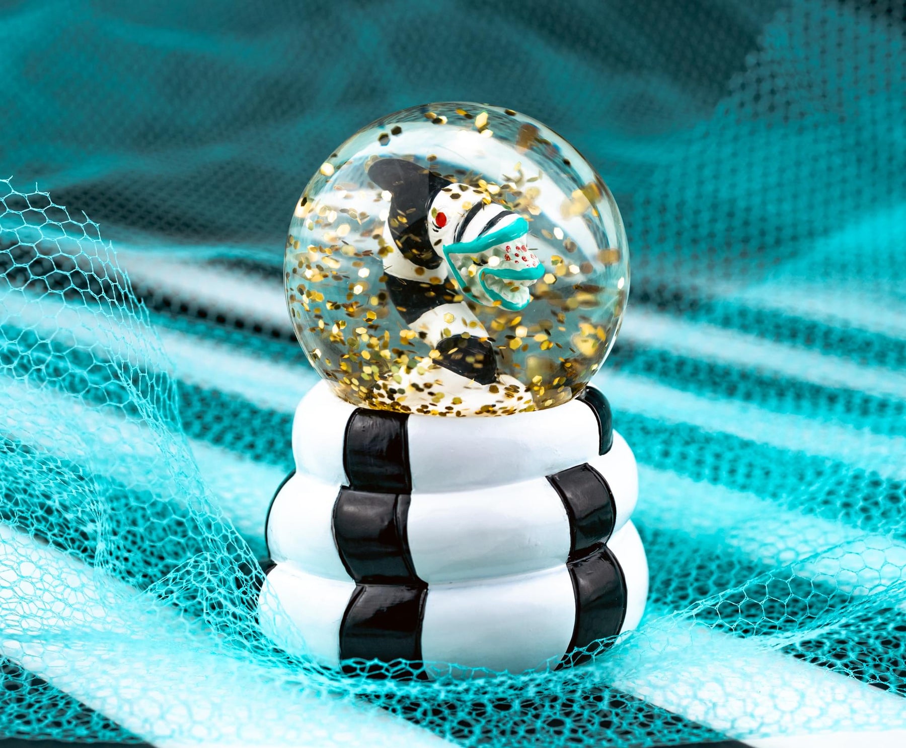 Beetlejuice Sandworm Mini Light-Up Snow Globe | 3 Inches Tall