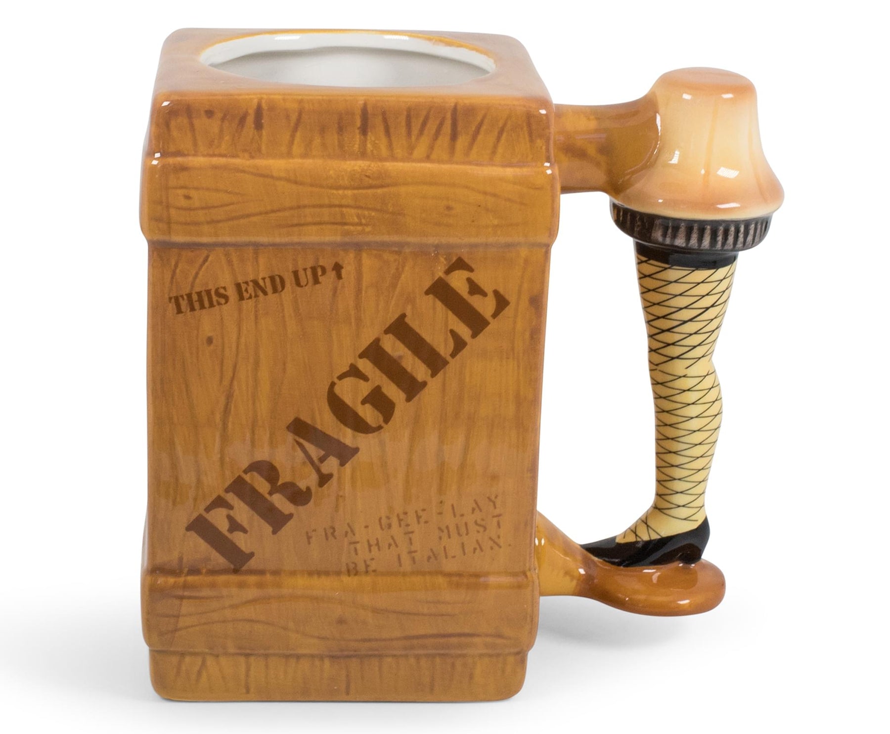 A Christmas Story Leg Lamp Fragile Box 3D Sculpted Coffee Mug | Holds 20 Ounces