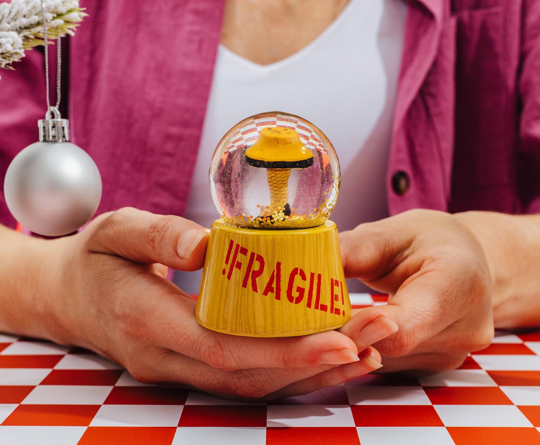 A Christmas Story Leg Lamp Mini Light-Up Snow Globe | 3 Inches Tall
