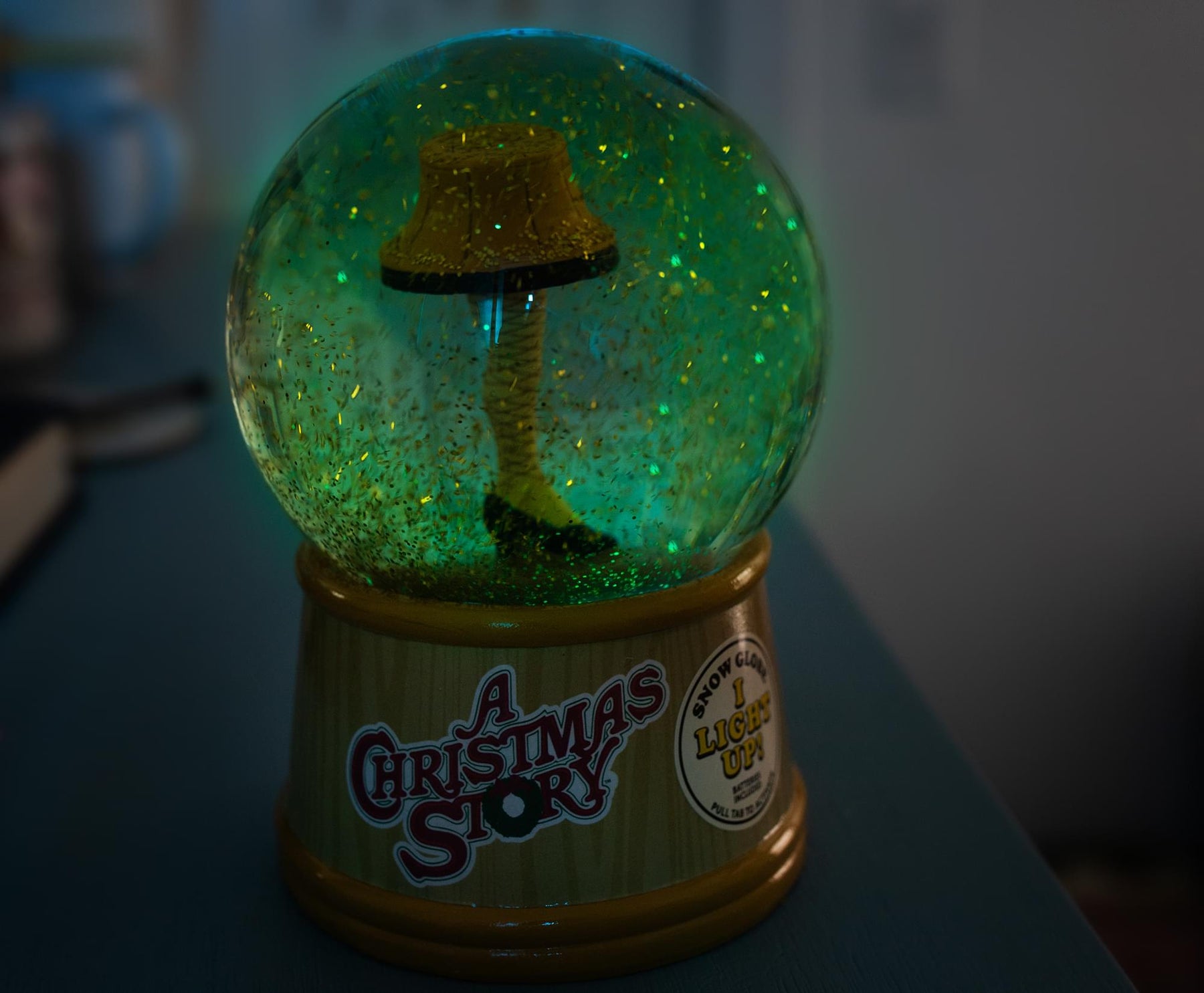 A Christmas Story Leg Lamp Light-Up Collectible Snow Globe | 6 Inches Tall