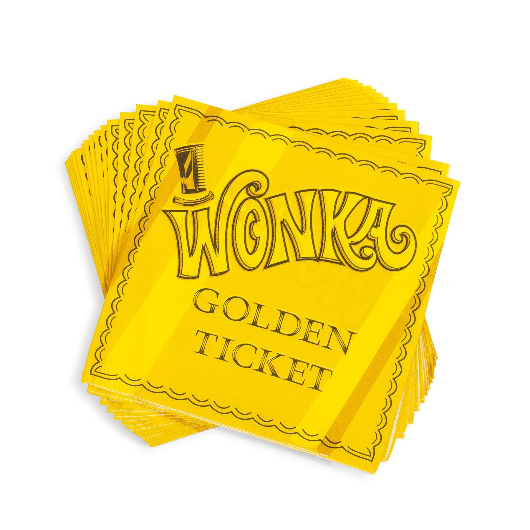 Willy Wonka & The Chocolate Factory Golden Ticket 60-Piece Party Tableware Set