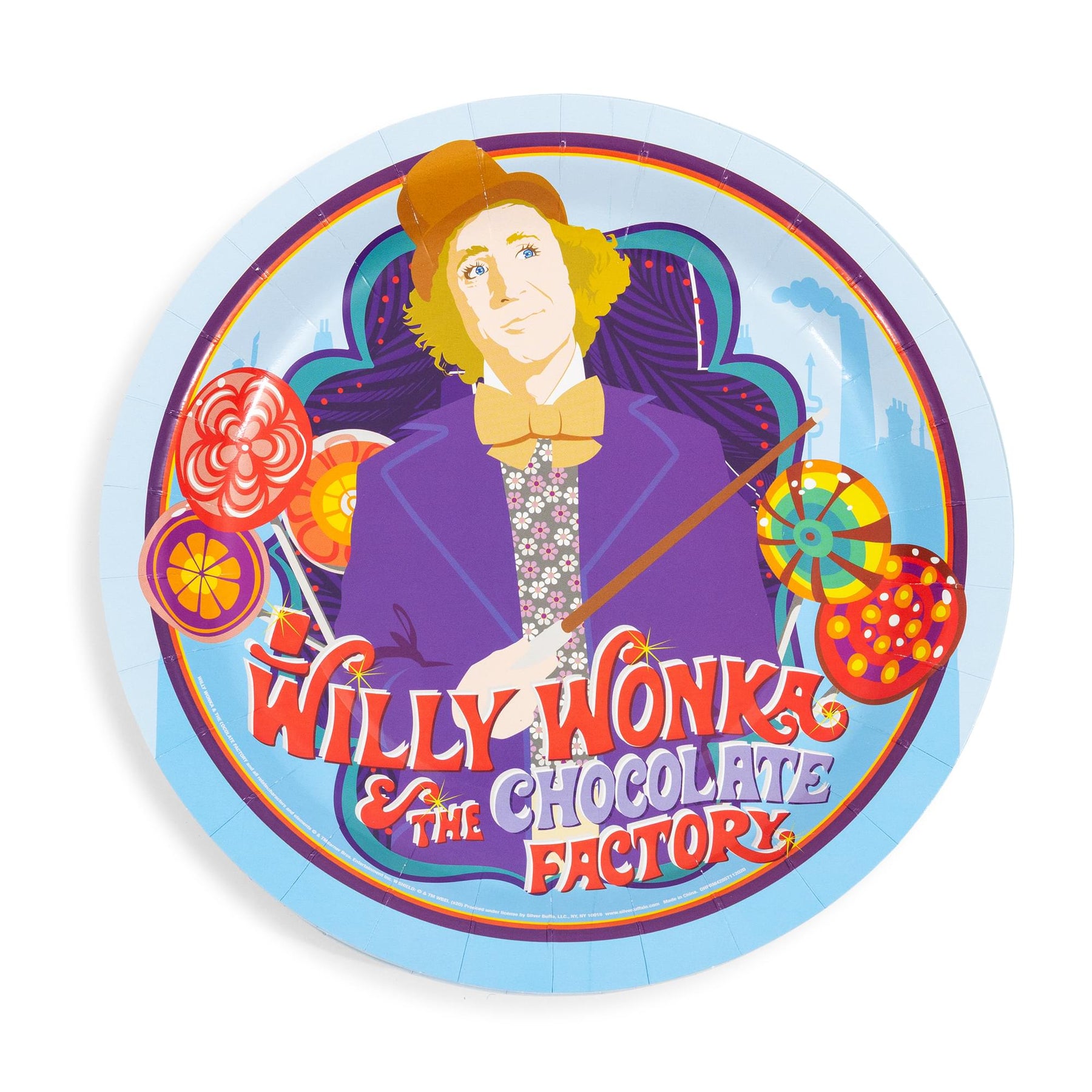 Willy Wonka & The Chocolate Factory Golden Ticket 60-Piece Party Tableware Set