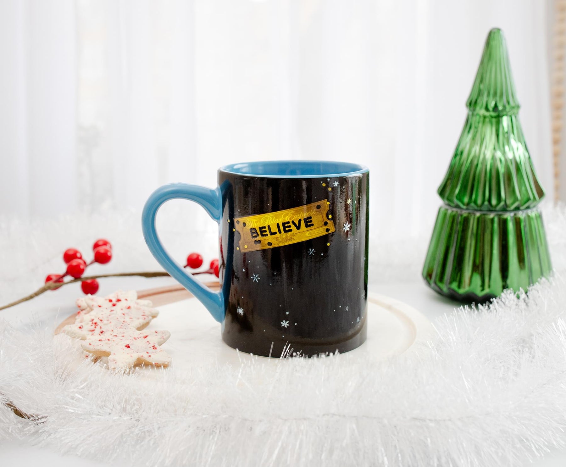 The Polar Express "Believe" Heat-Reveal Ceramic Mug | Holds 14 Ounces