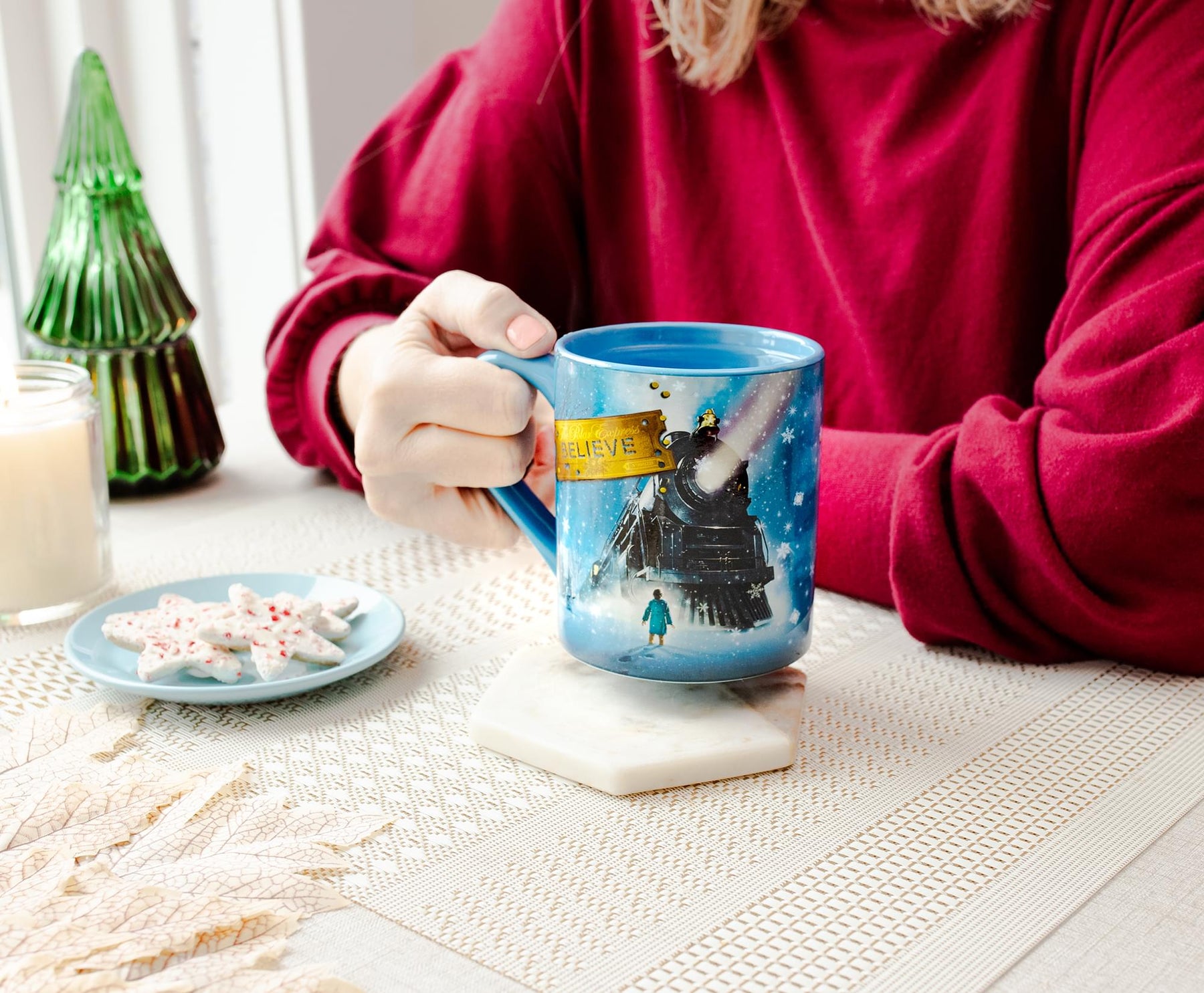 The Polar Express "Believe" Heat-Reveal Ceramic Mug | Holds 14 Ounces