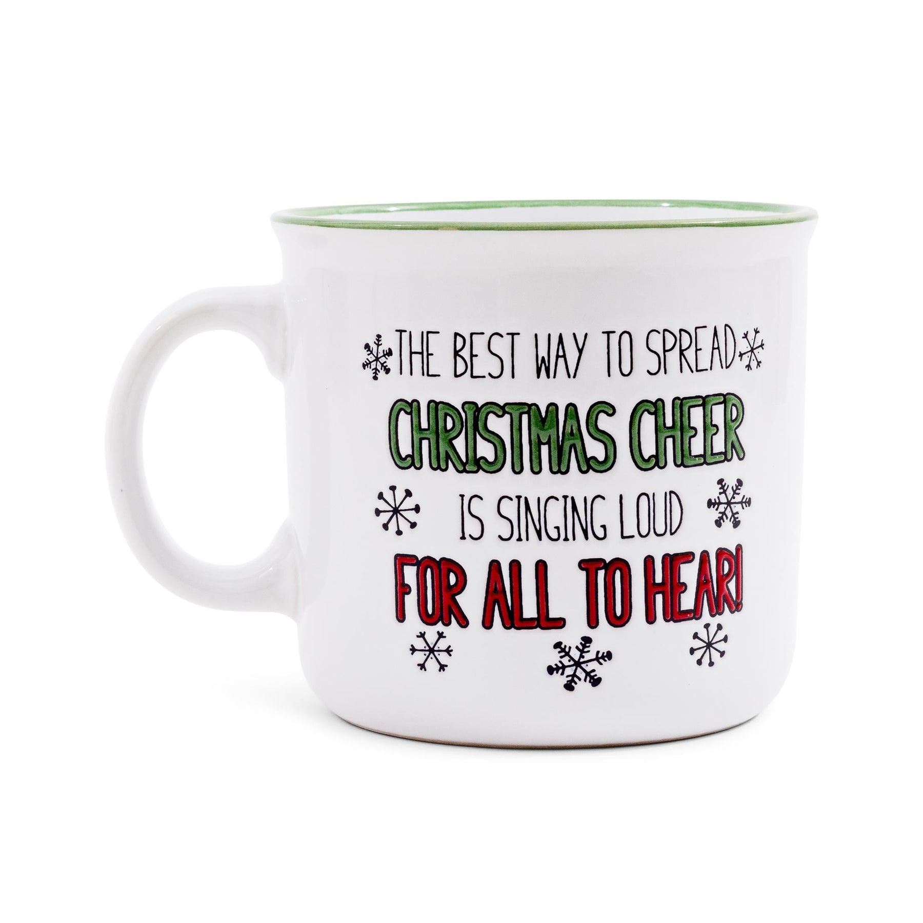Elf "Spirit Clausometer" Ceramic Camper Mug | Holds 20 Ounces