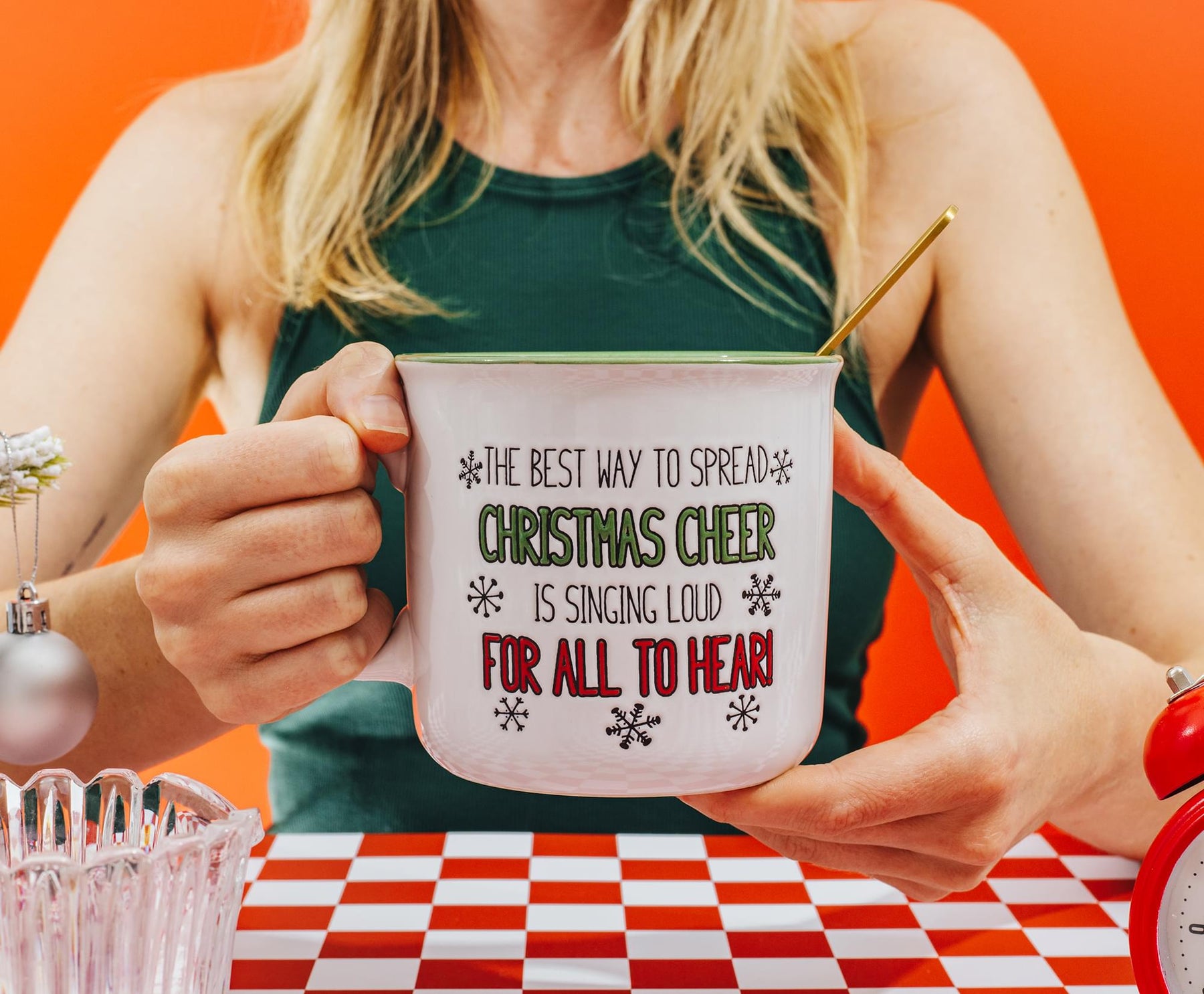 Elf "Spirit Clausometer" Ceramic Camper Mug | Holds 20 Ounces