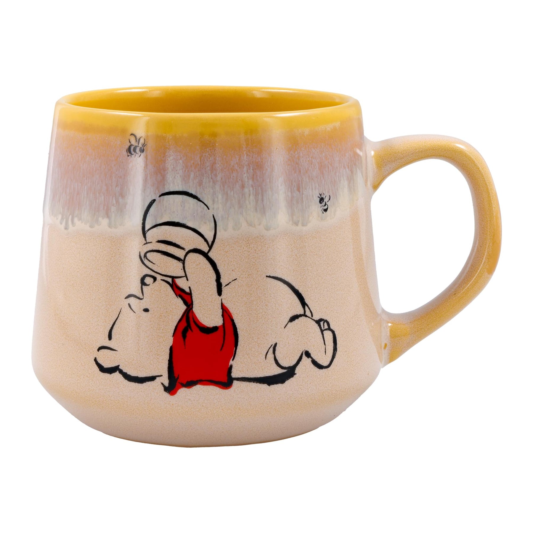 Disney Winnie The Pooh "Sweet Like Hunny" Tapered Pottery Mug | Holds 18 Ounces