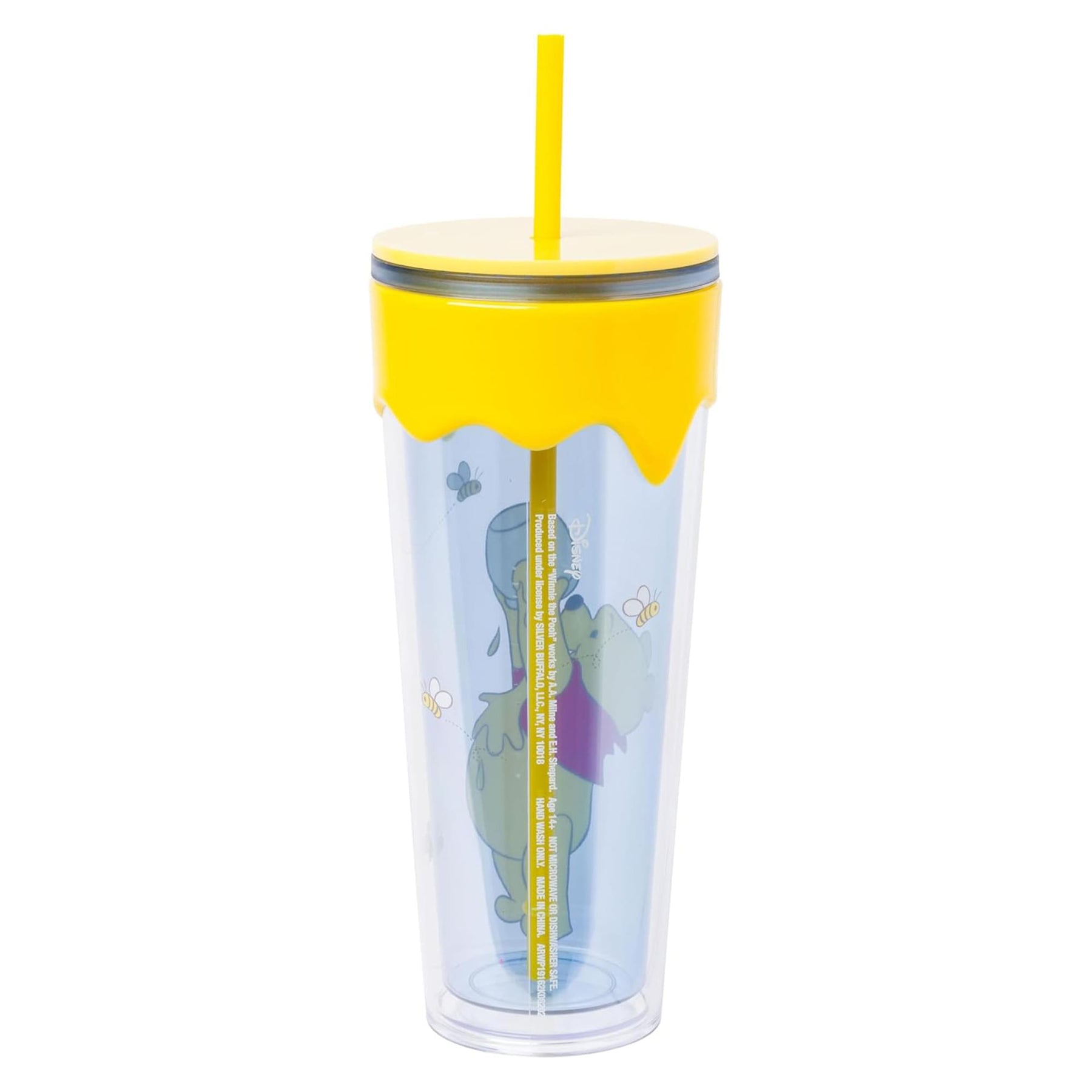 Disney Winnie The Pooh Eating Hunny 26-Ounce Carnival Cup With Lid and Straw
