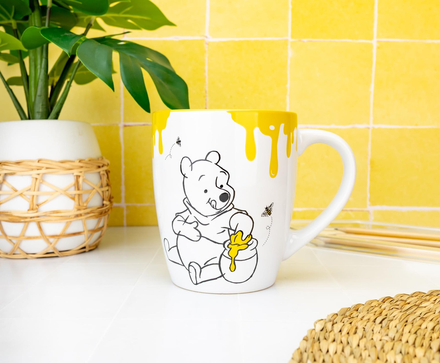 Disney Winnie The Pooh "Sweet As Can Bee" Ceramic Mug | Holds 25 Ounces