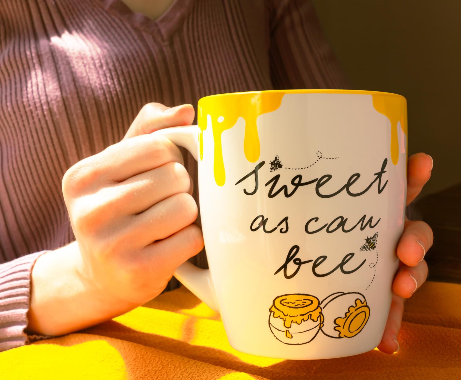 Disney Winnie The Pooh "Sweet As Can Bee" Ceramic Mug | Holds 25 Ounces