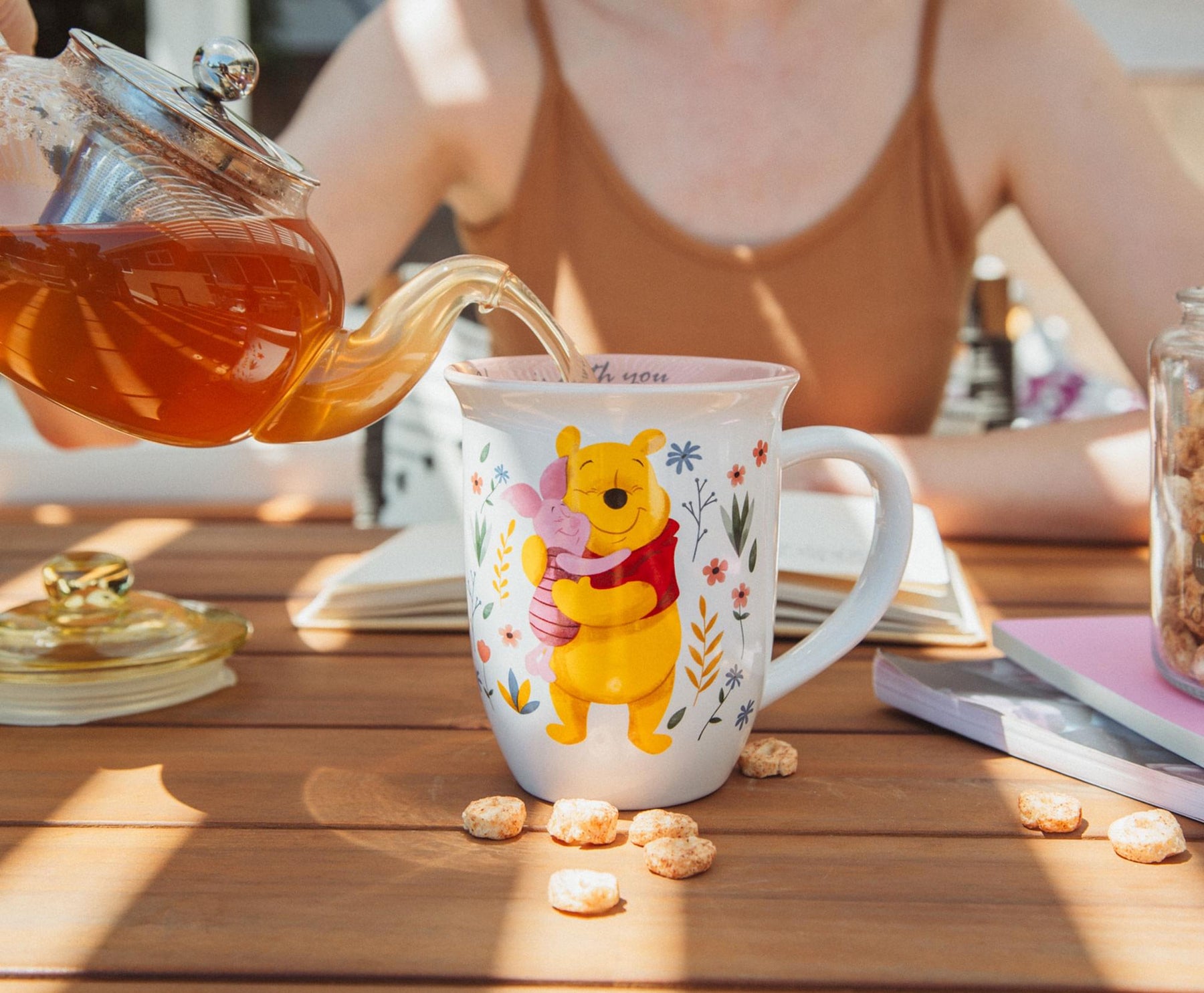Disney Winnie the Pooh and Piglet "Home Is With You" Wide Rim Ceramic Mug