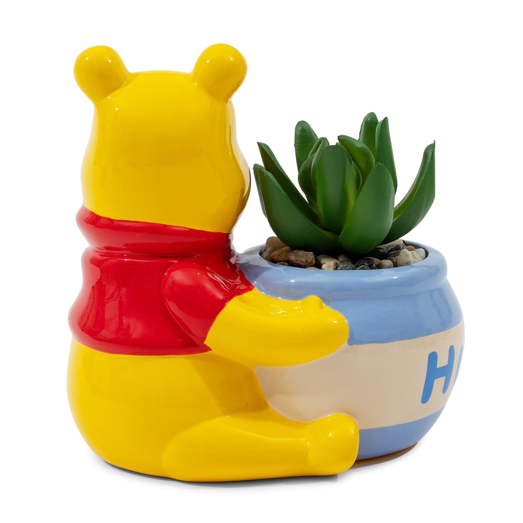 Disney Winnie the Pooh Hunny Pot Ceramic Mini Planter With Artificial Succulent