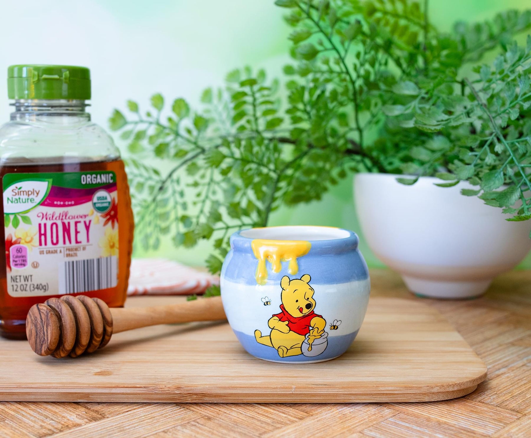 Disney Winnie the Pooh Hunny Pot Sculpted Ceramic Mini Cup | Holds 2 Ounces