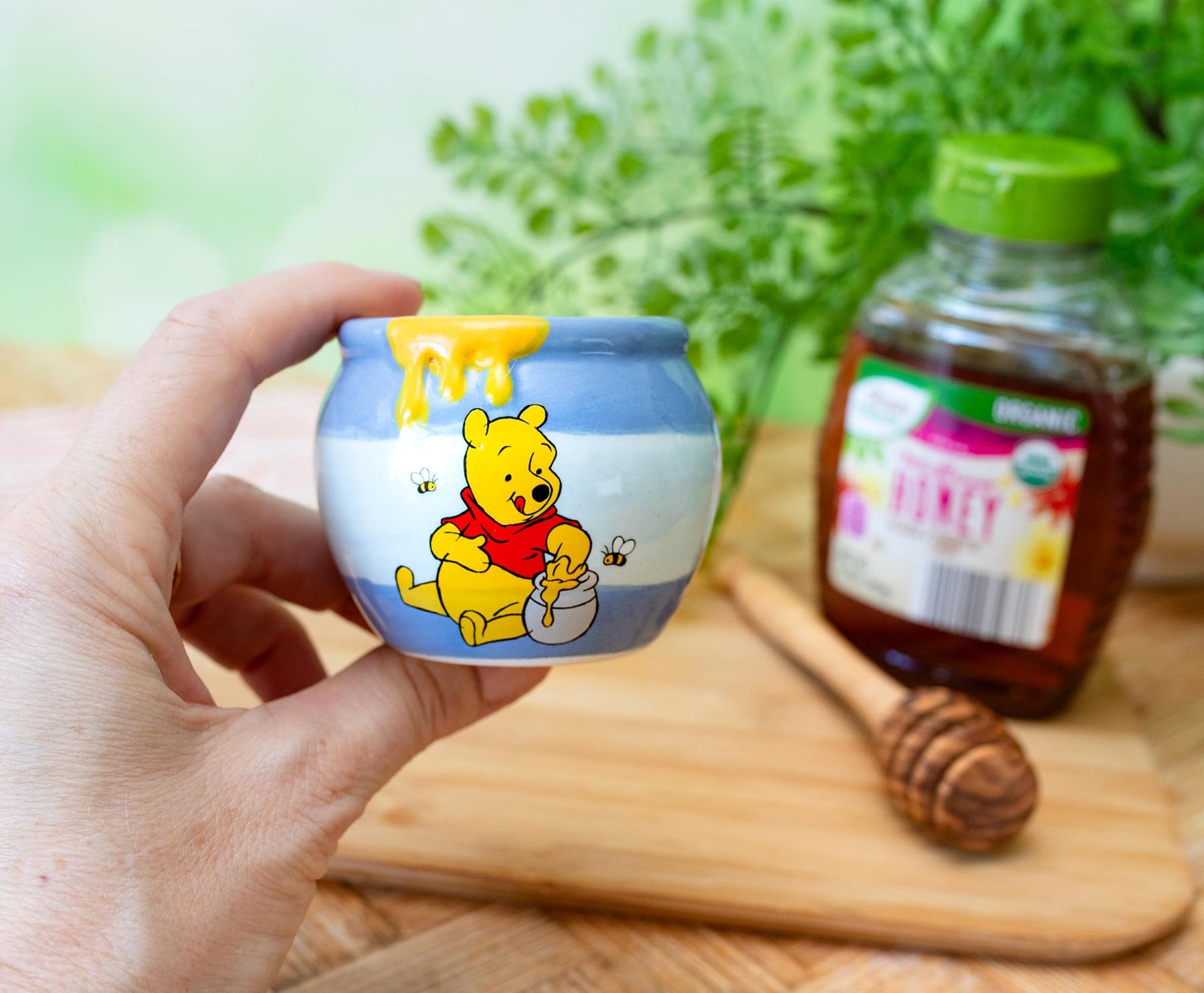 Disney Winnie the Pooh Hunny Pot Sculpted Ceramic Mini Cup | Holds 2 Ounces