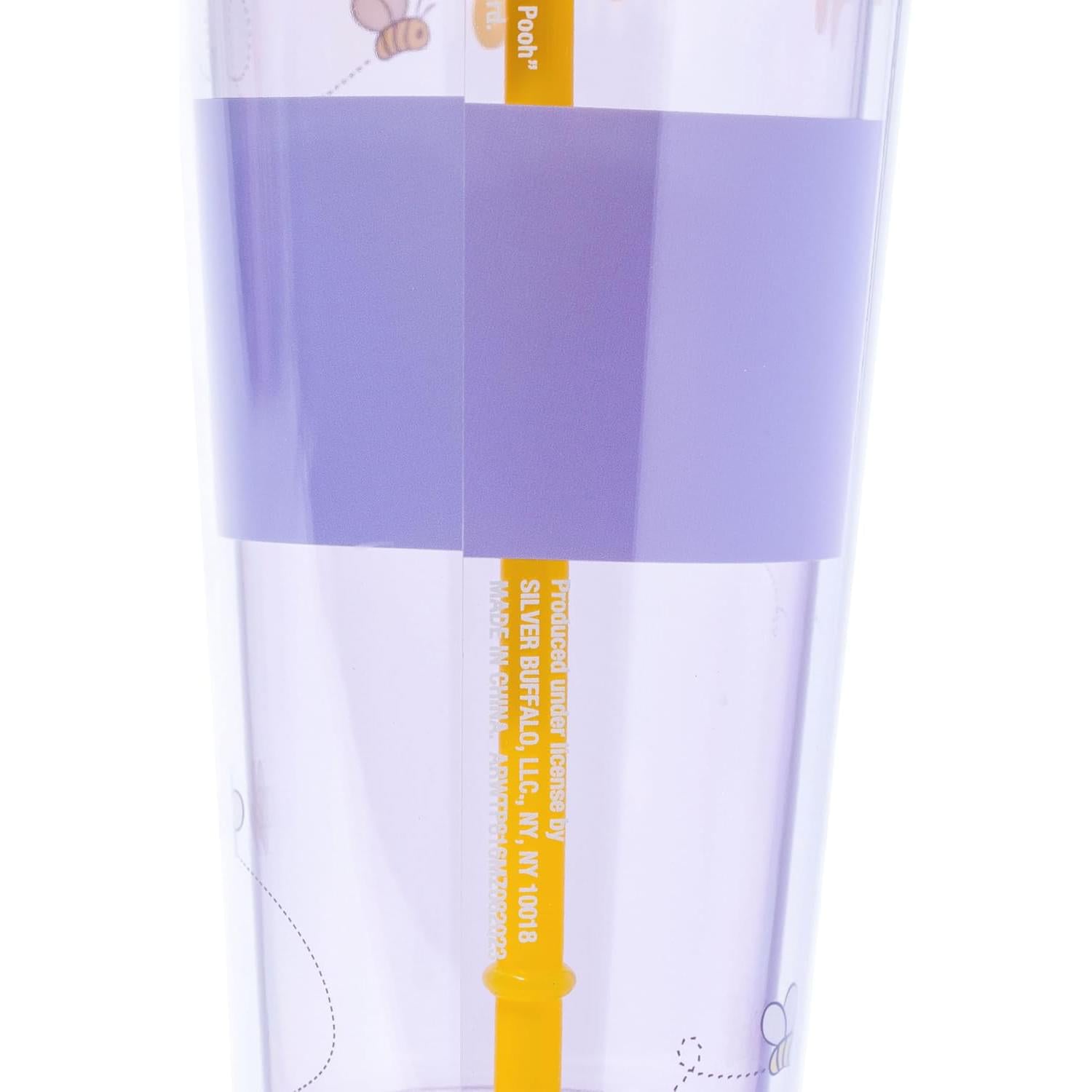 Disney Winnie The Pooh Hunny Pot Confetti Carnival Cup With Lid and Straw