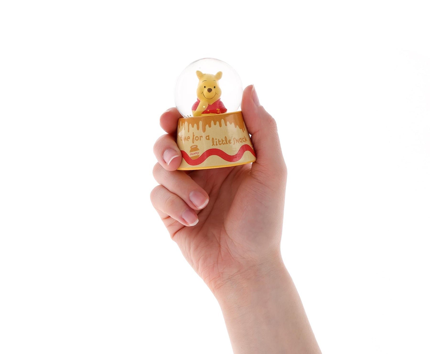 Disney Winnie The Pooh "Time For A Little Snack" 3-Inch Mini Light-Up Snow Globe