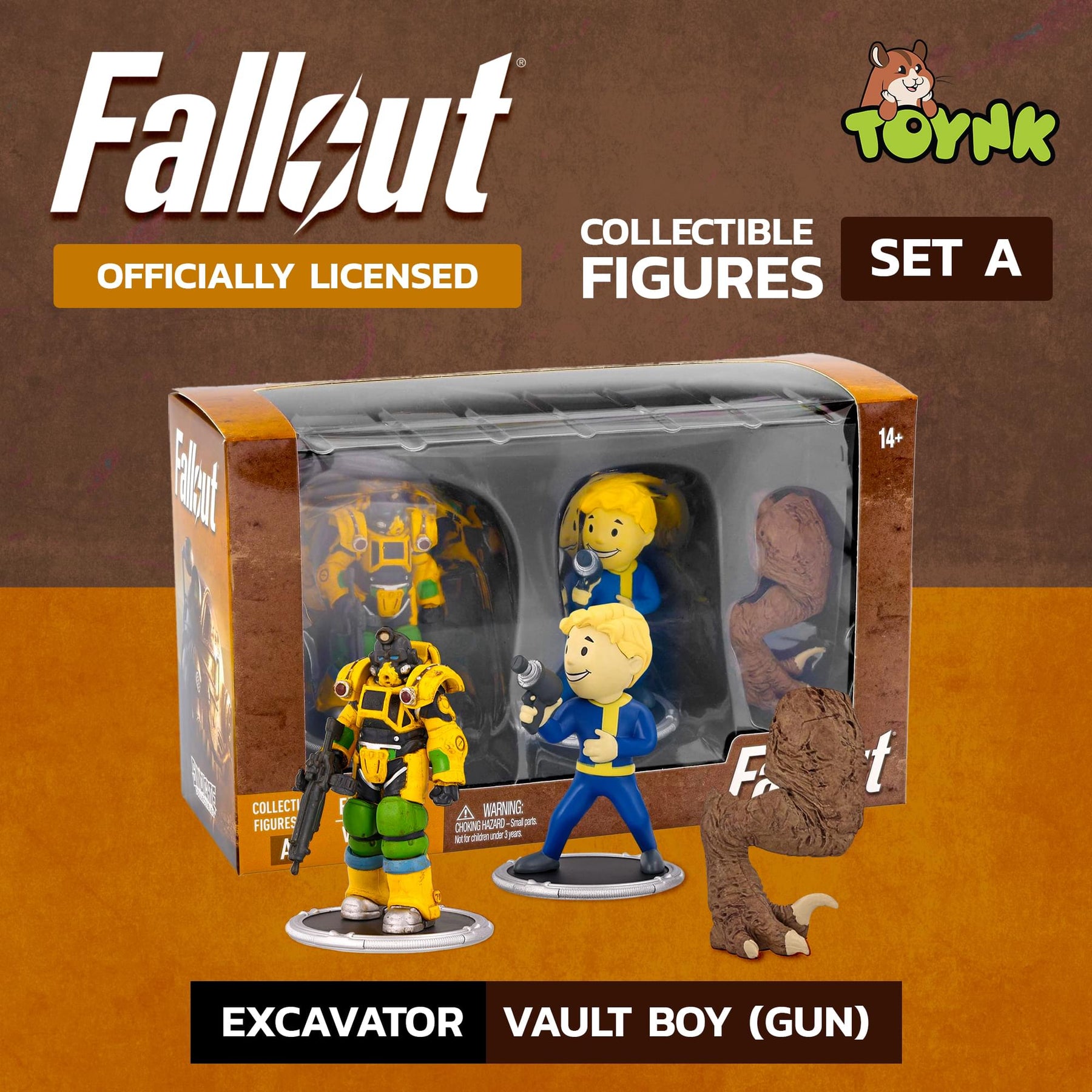 Fallout Excavator and Vault Boy (Gun) Mini Figure Set (Build-a-Figure Deathclaw)