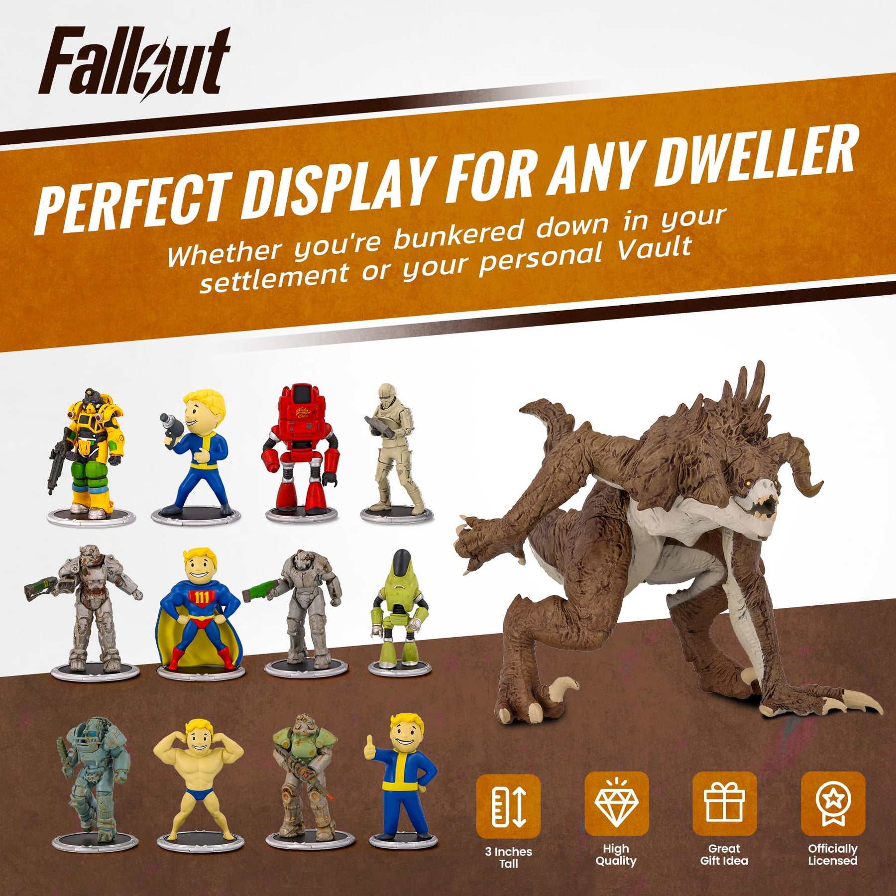 Fallout Excavator and Vault Boy (Gun) Mini Figure Set (Build-a-Figure Deathclaw)