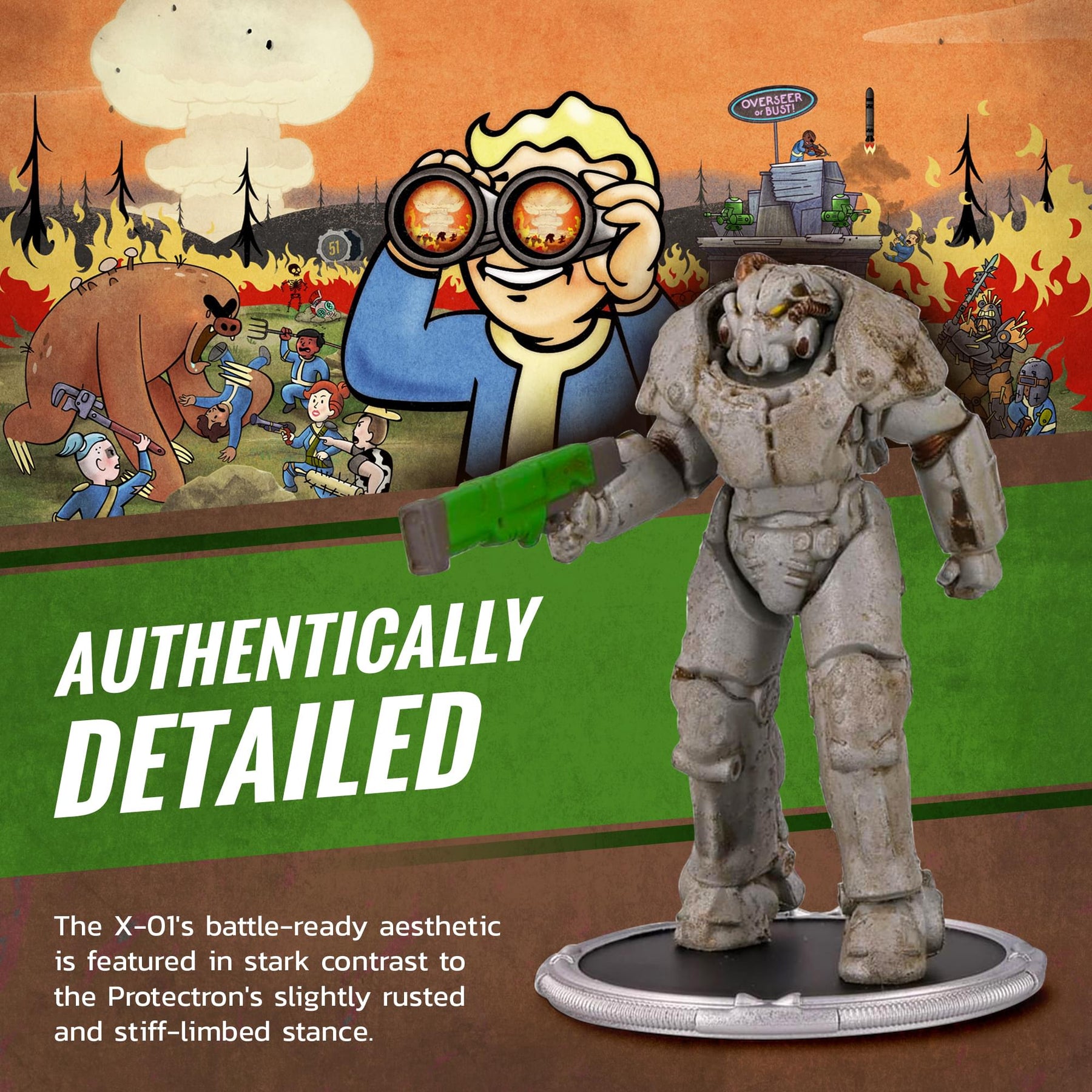 Fallout X01 and Protectron Mini Figure Set (Build-a-Figure Deathclaw)