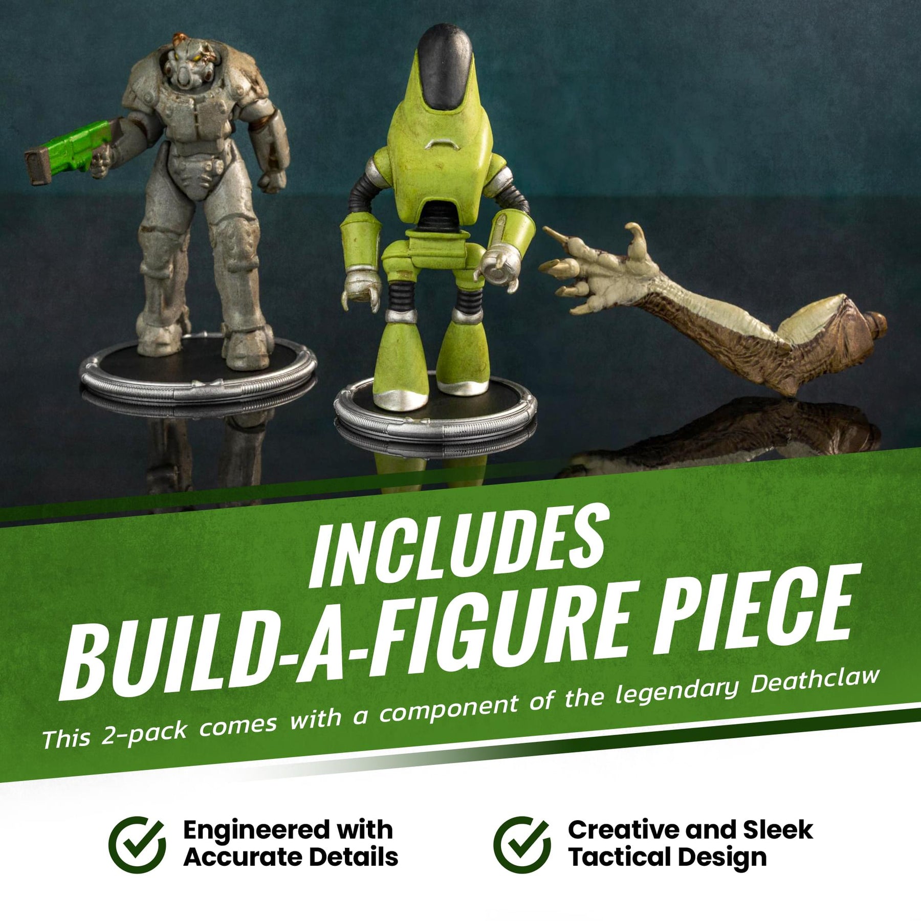 Fallout X01 and Protectron Mini Figure Set (Build-a-Figure Deathclaw)