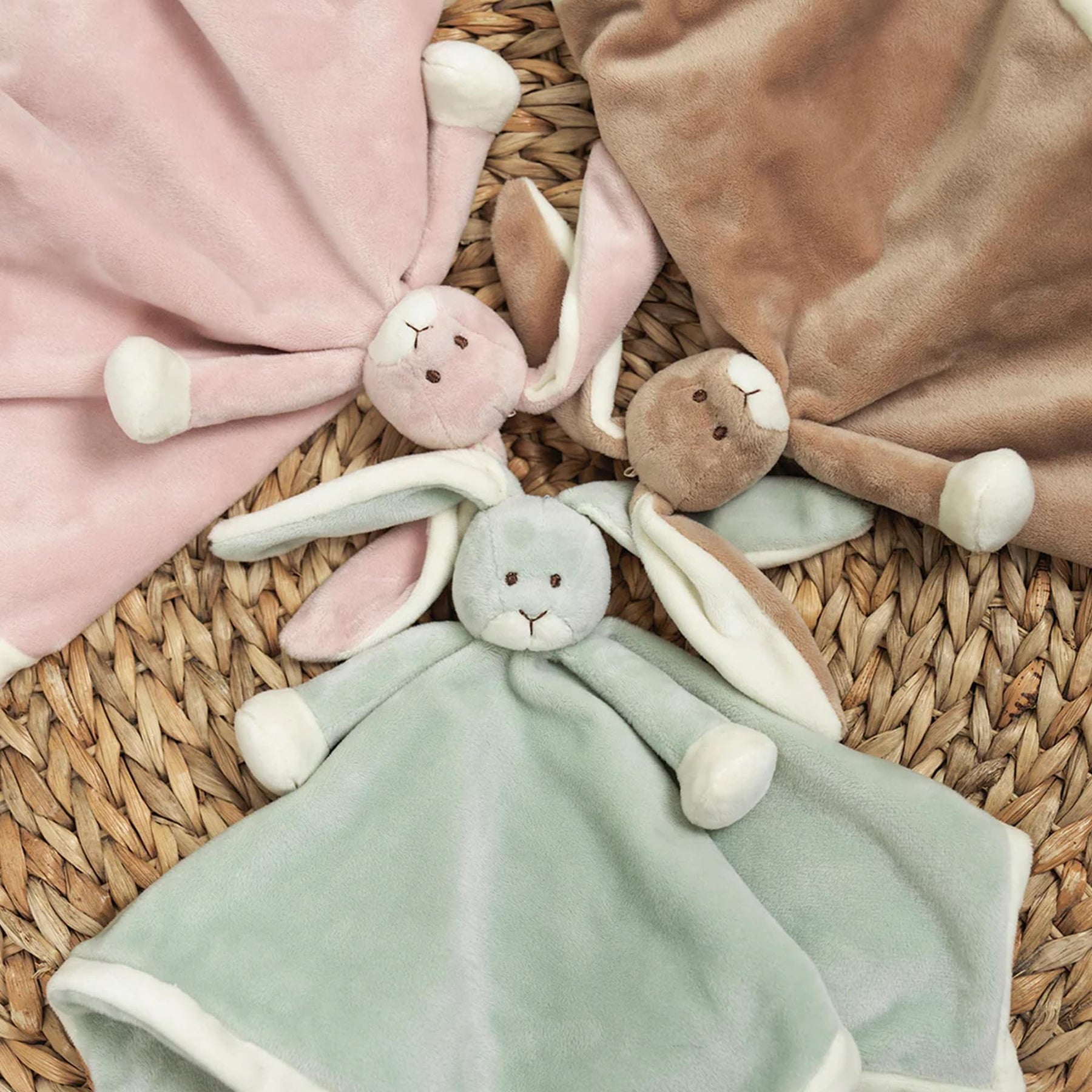 Teddykompaniet Plush Baby Blanket | Sage Bunny