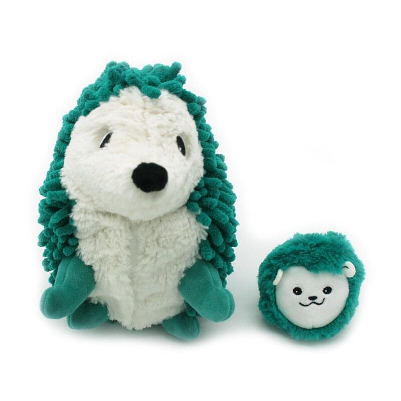 Les Delingos Ptipotos Mom and Baby Hedgehog | Green