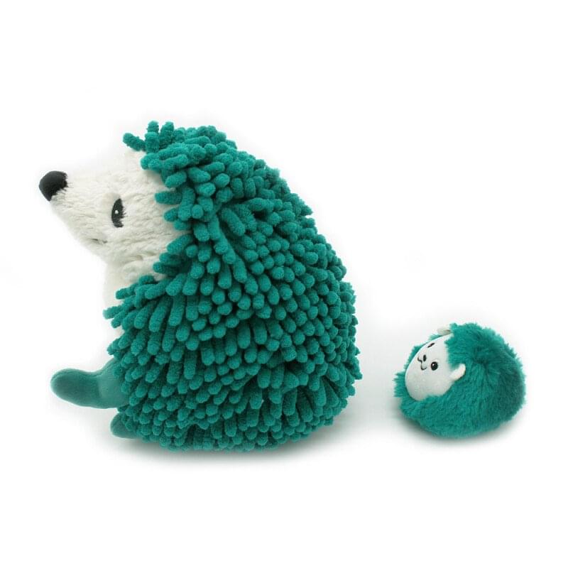 Les Delingos Ptipotos Mom and Baby Hedgehog | Green