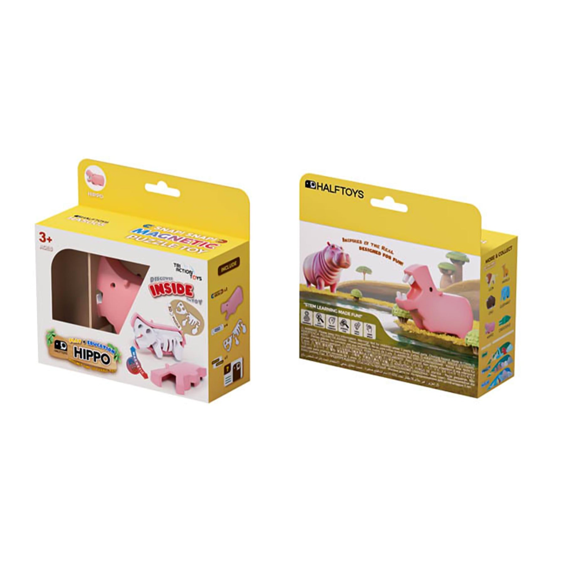 Animal Hippo Magnetic Puzzle Toy