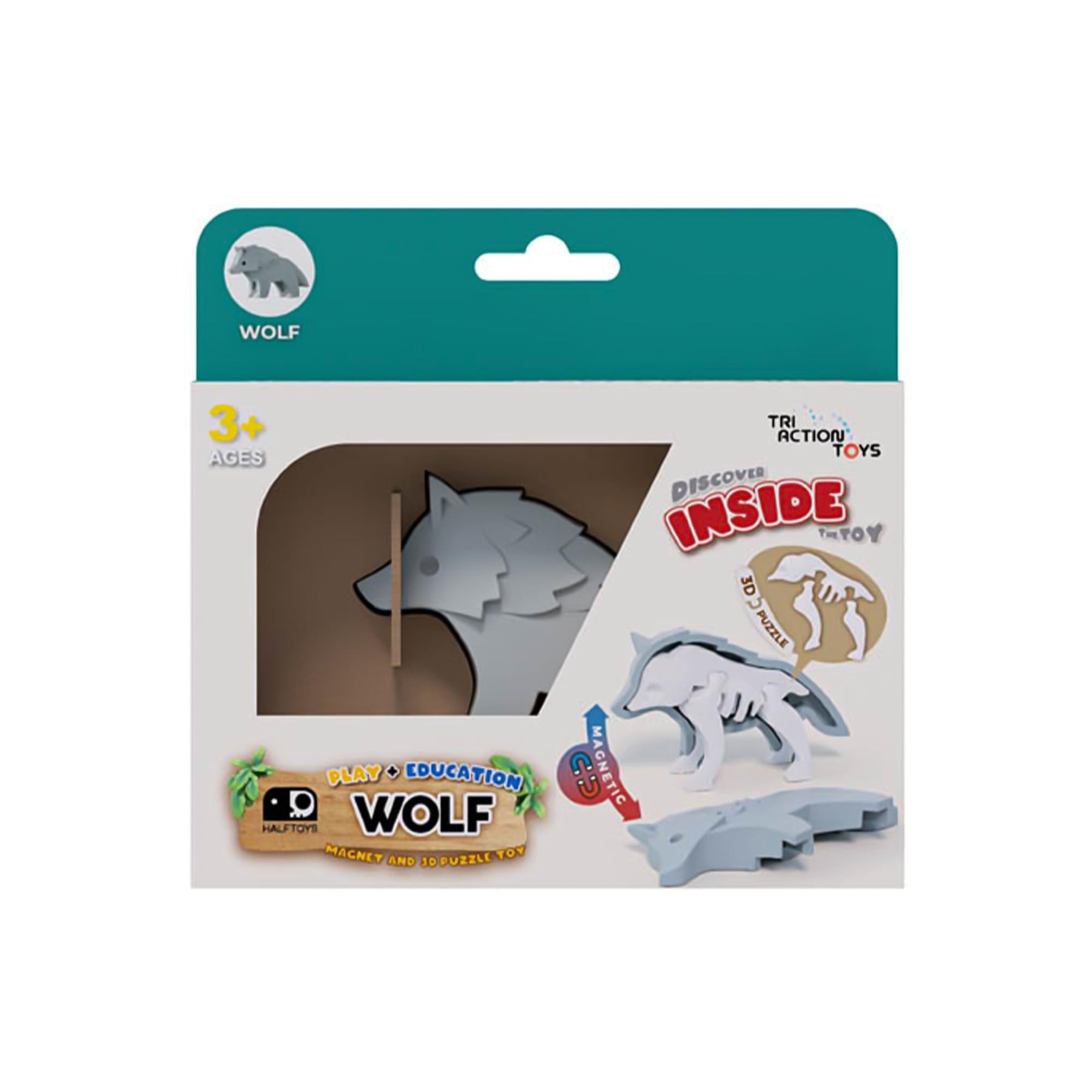 Animal Wolf Magnetic Puzzle Toy