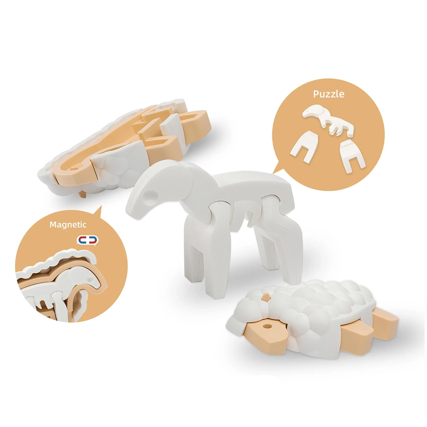 Animal Sheep Magnetic Puzzle Toy