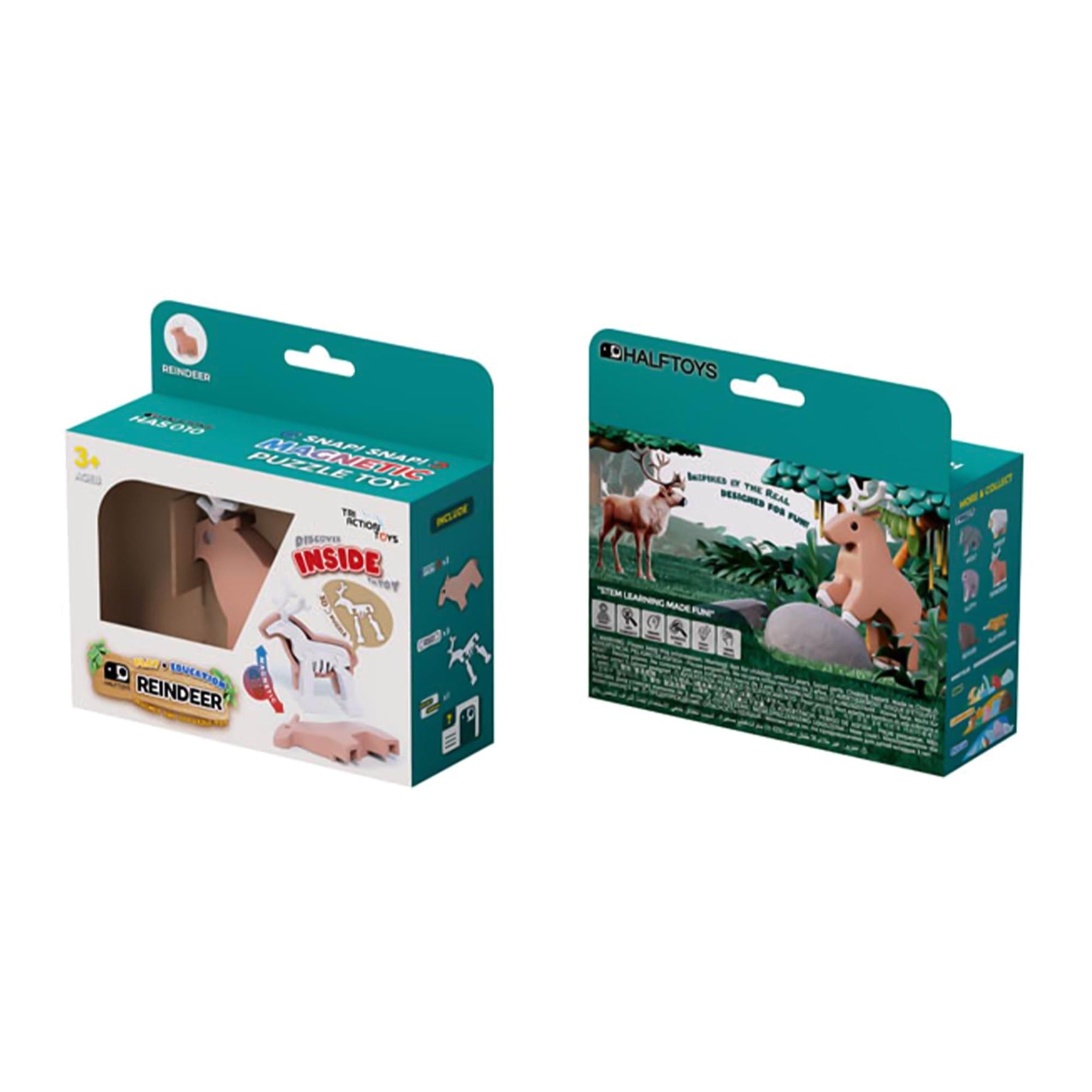 Animal Reindeer Magnetic Puzzle Toy