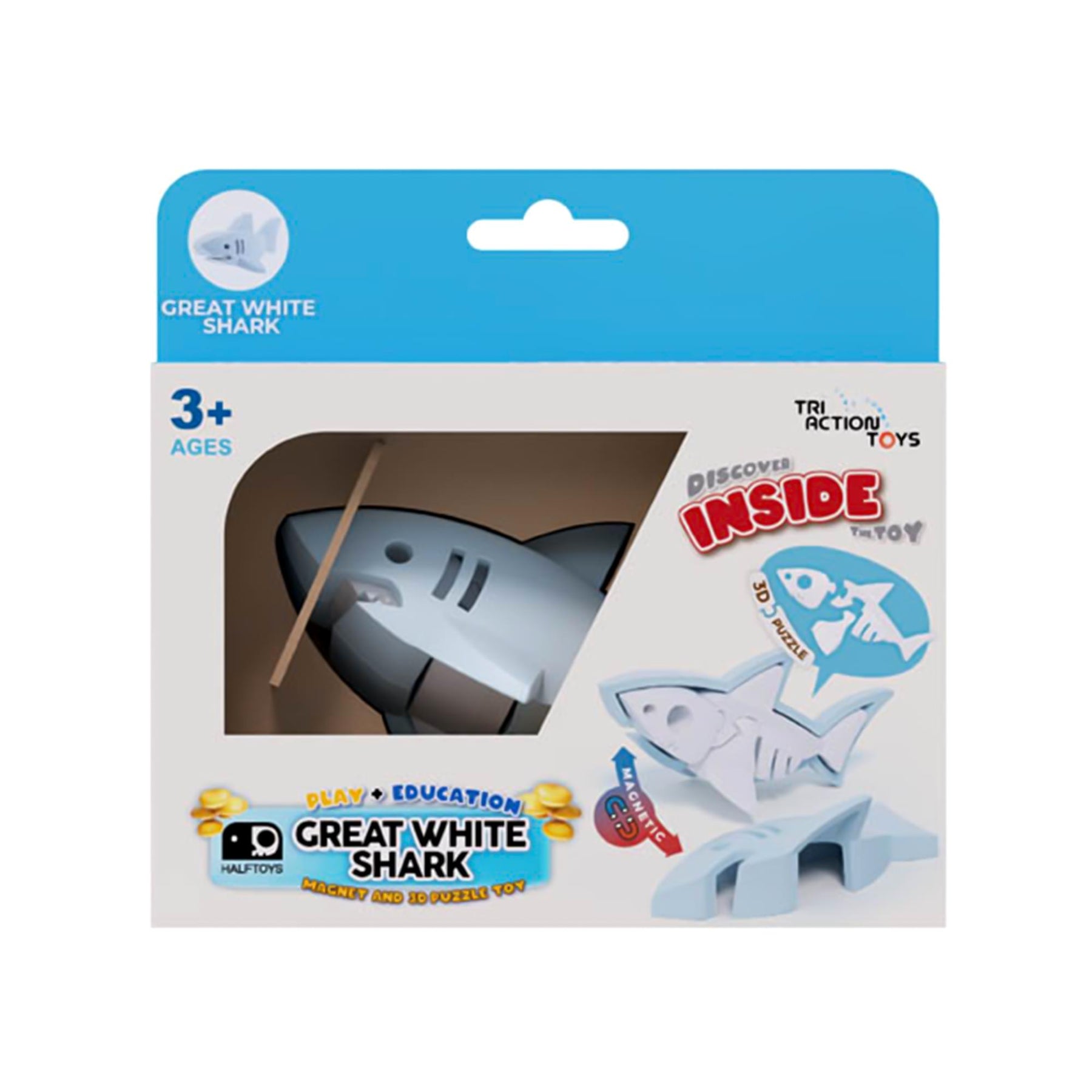 Ocean White Shark Magnetic Puzzle Toy