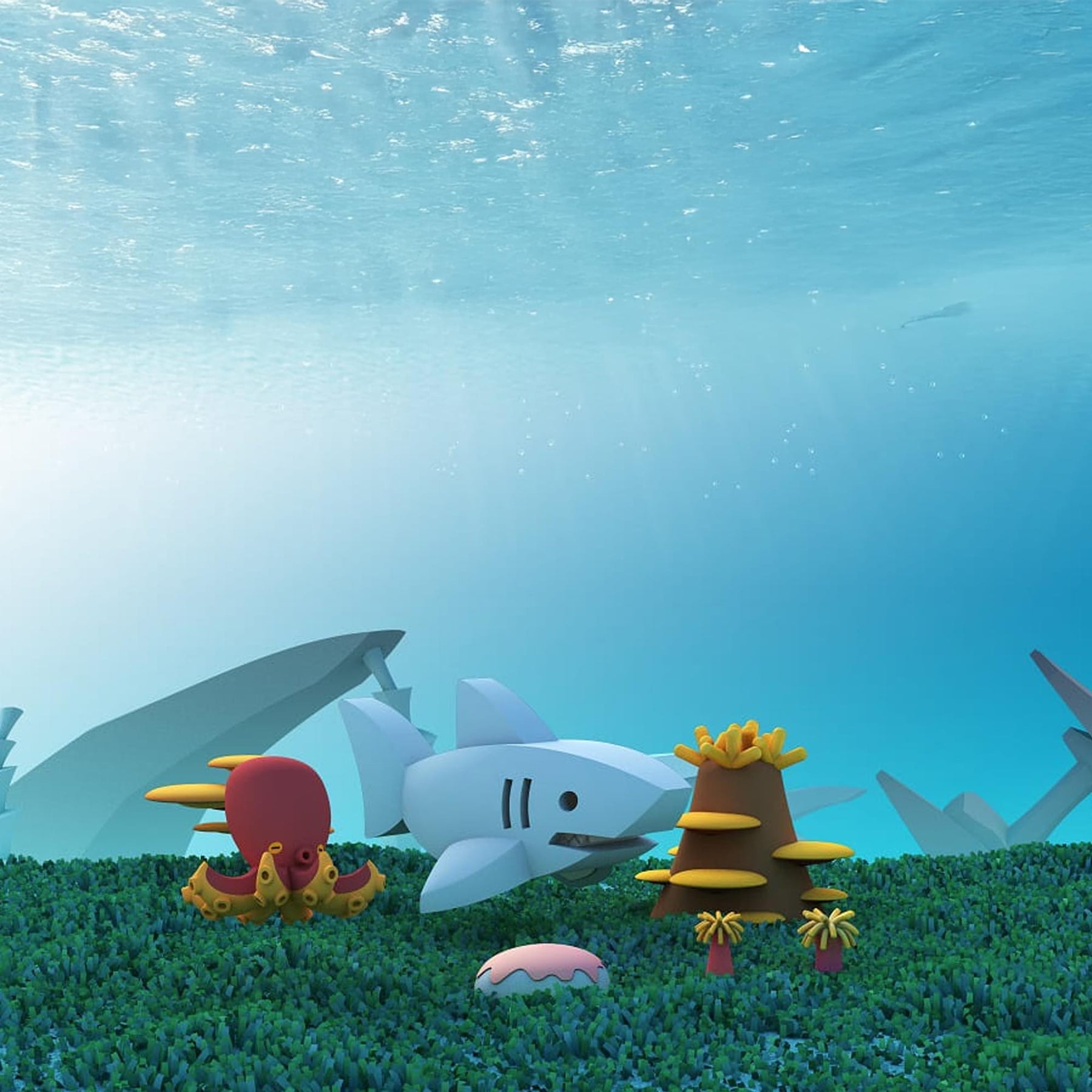 Ocean White Shark Magnetic Puzzle Toy