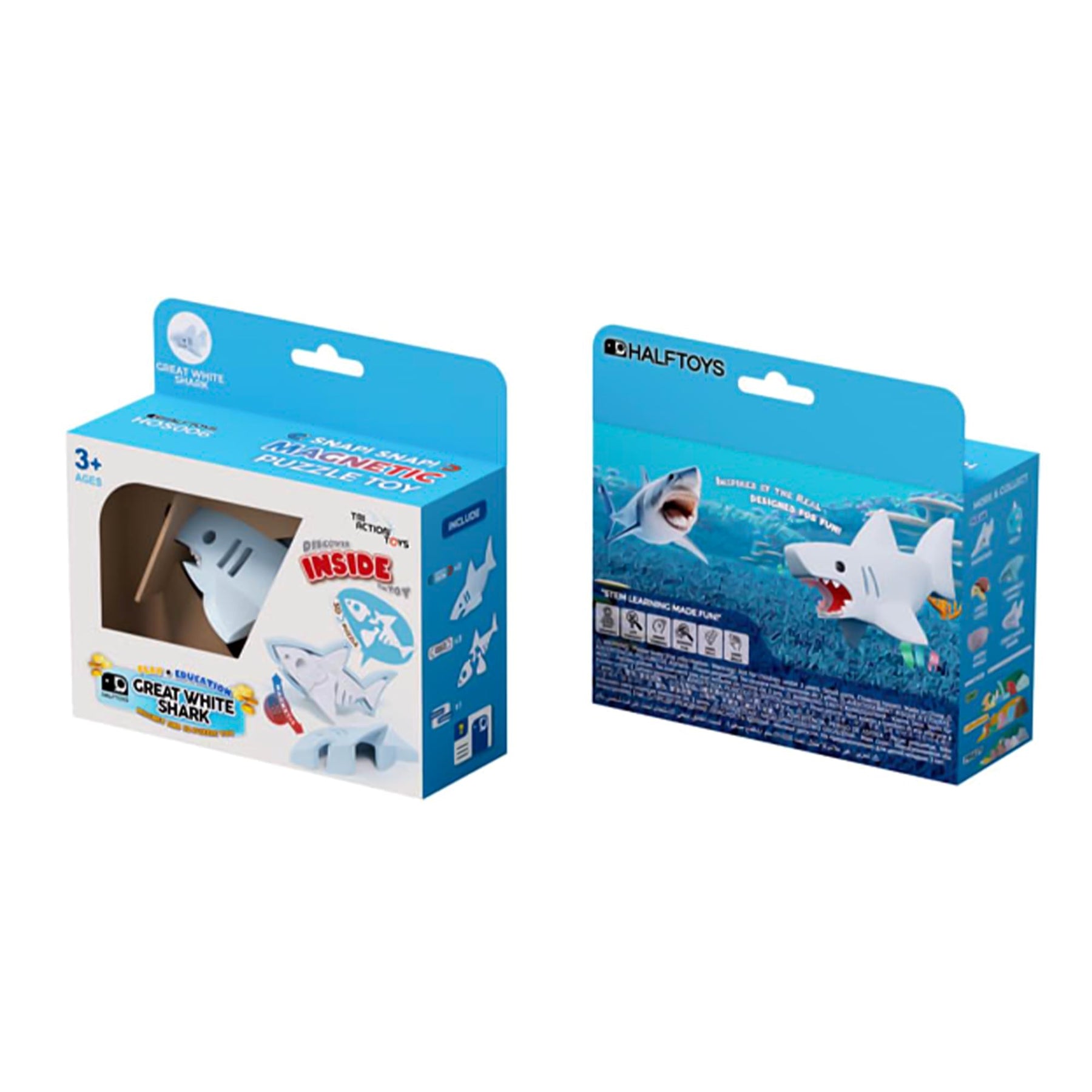 Ocean White Shark Magnetic Puzzle Toy