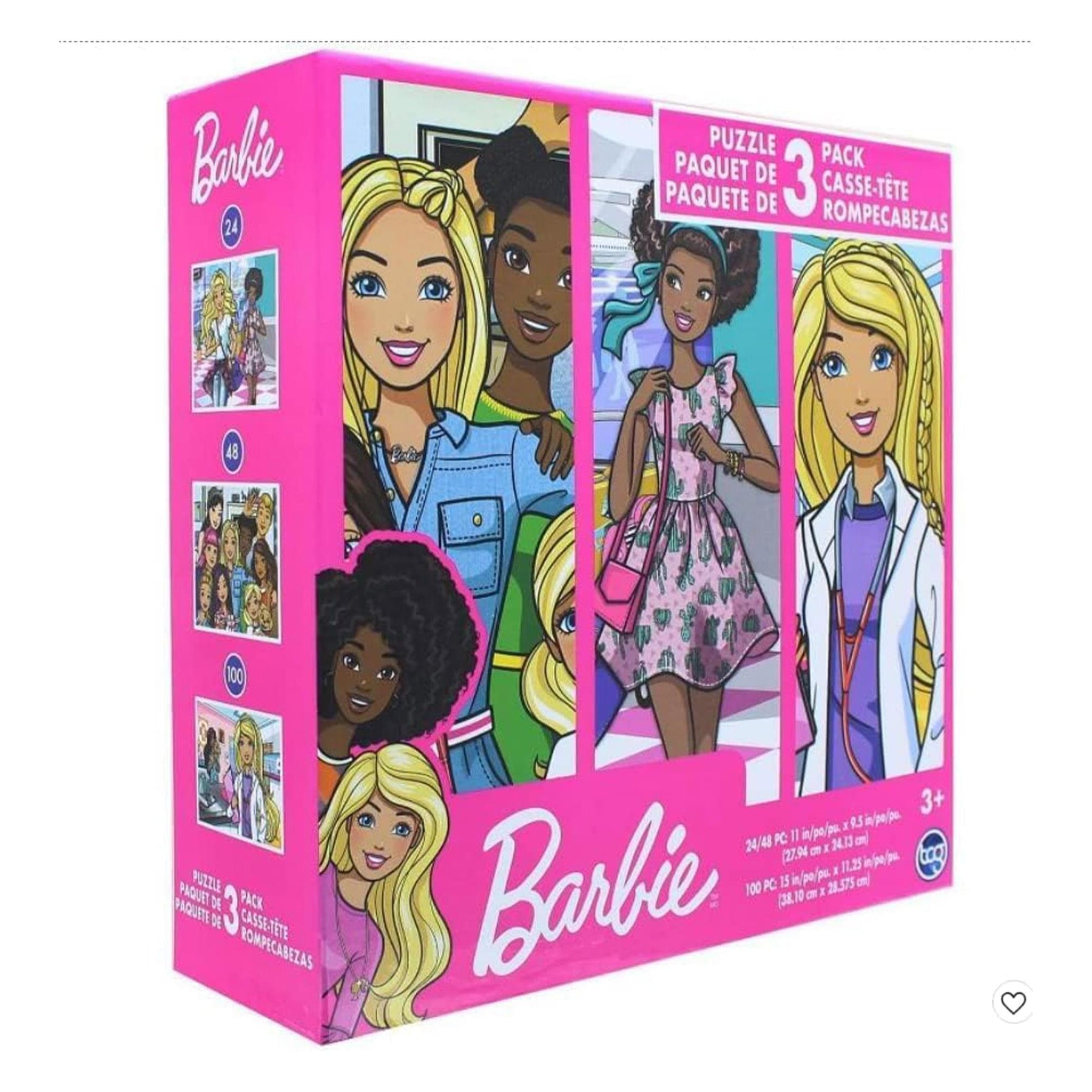 Barbie Jigsaw Puzzle 3 Pack | 24, 48, & 100 Pieces