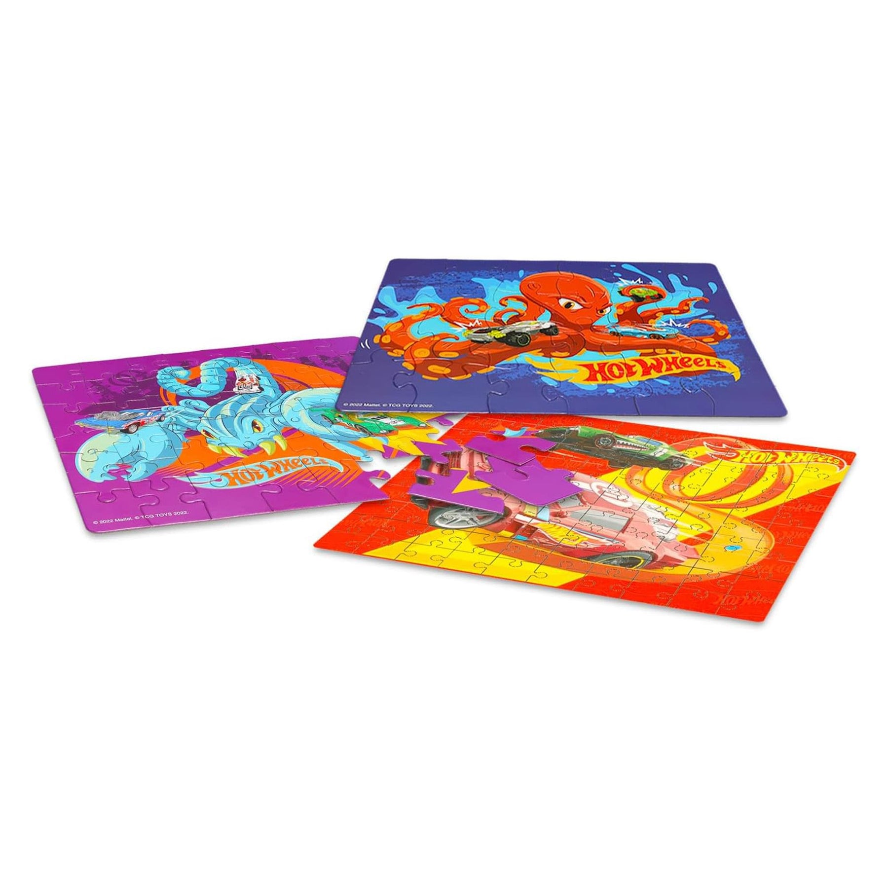 Hot Wheels Jigsaw Puzzle 3 Pack | 24, 48, & 100 Pieces