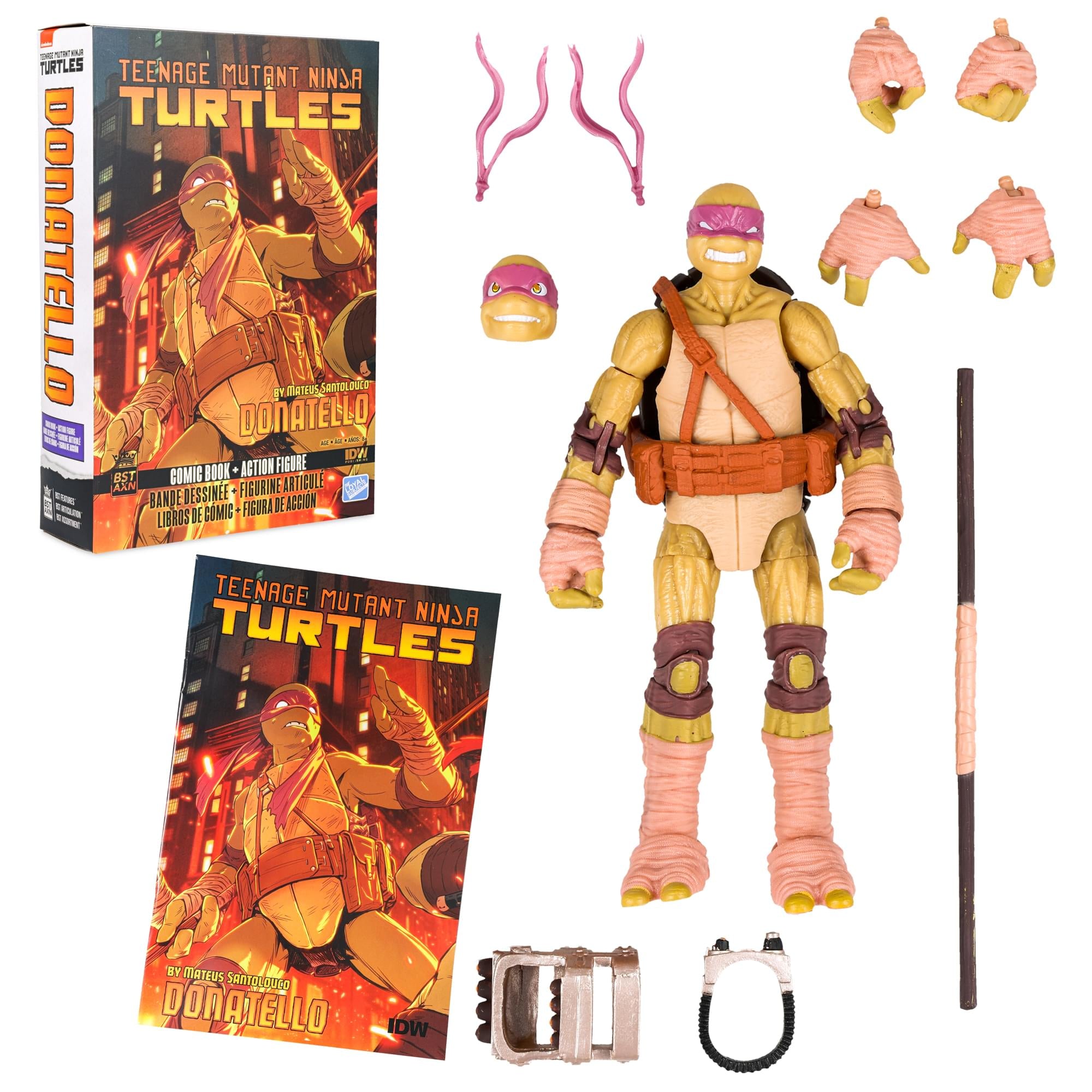 TMNT BST AXN 5-inch Figure Set | Donatello & Comic | Free Shipping