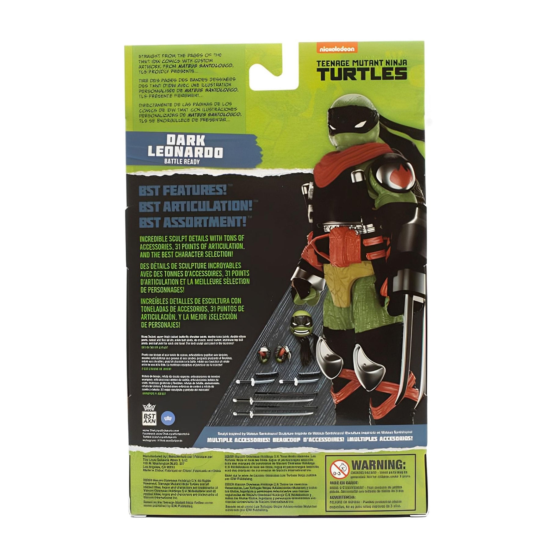 Teenage Mutant Ninja Turtles BST AXN |Exclusive Battle Ready Dark Leonardo