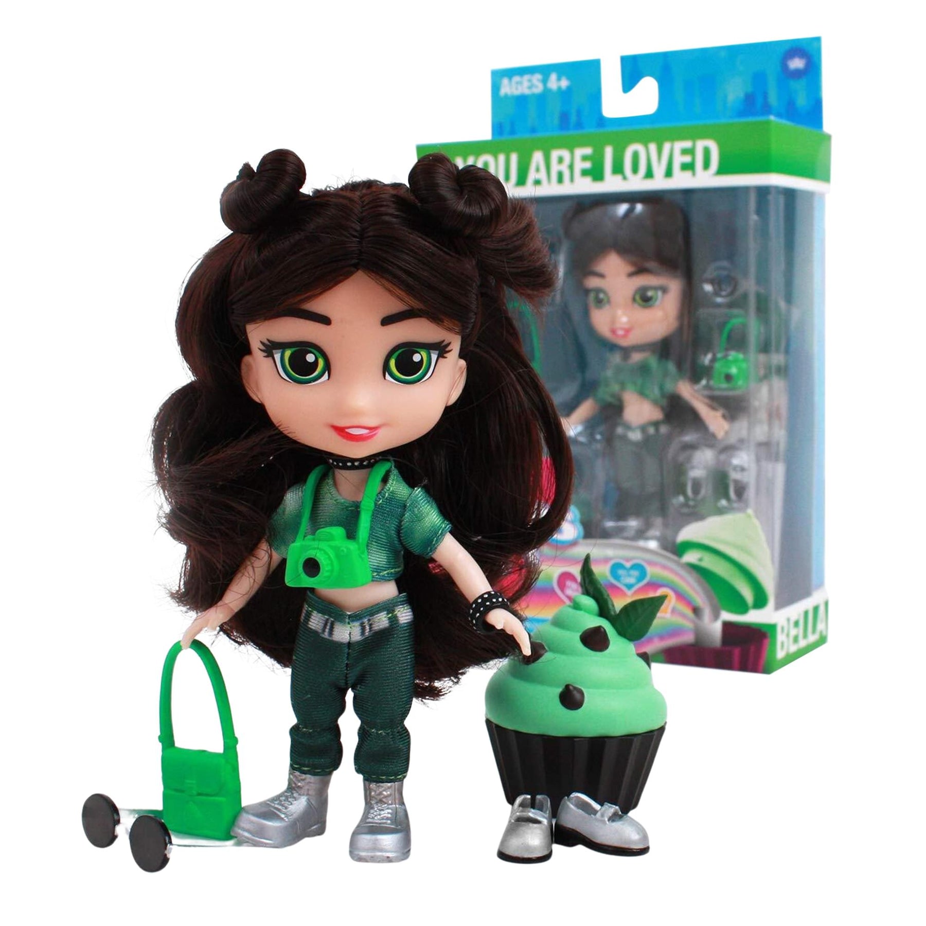 For Keeps 5 Inch Fashion Doll | Bella Girl with Cupcake Keepsake